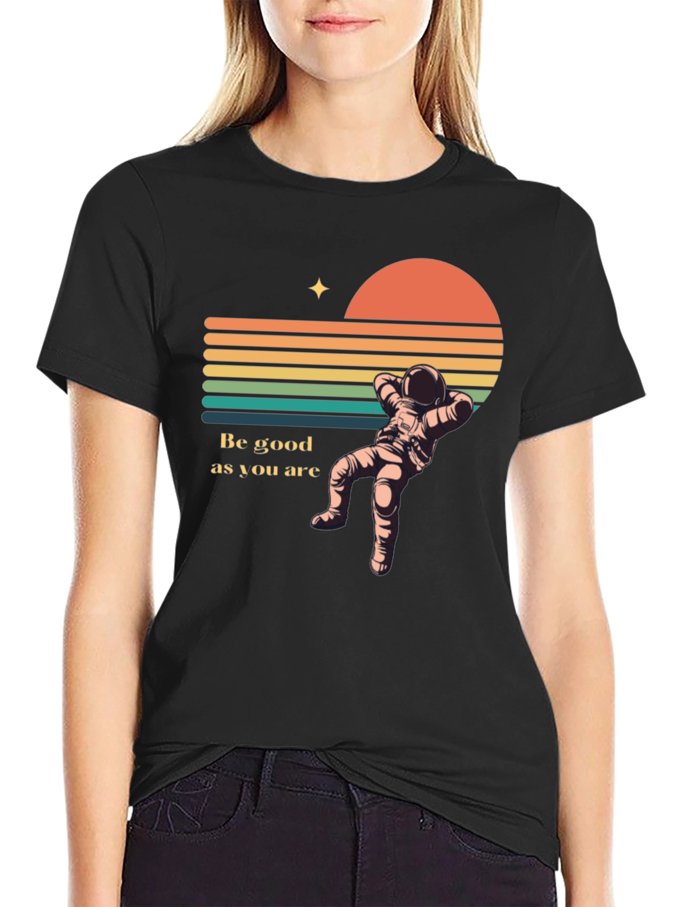 Retro Astronaut T-Shirt - Be Good As You Are