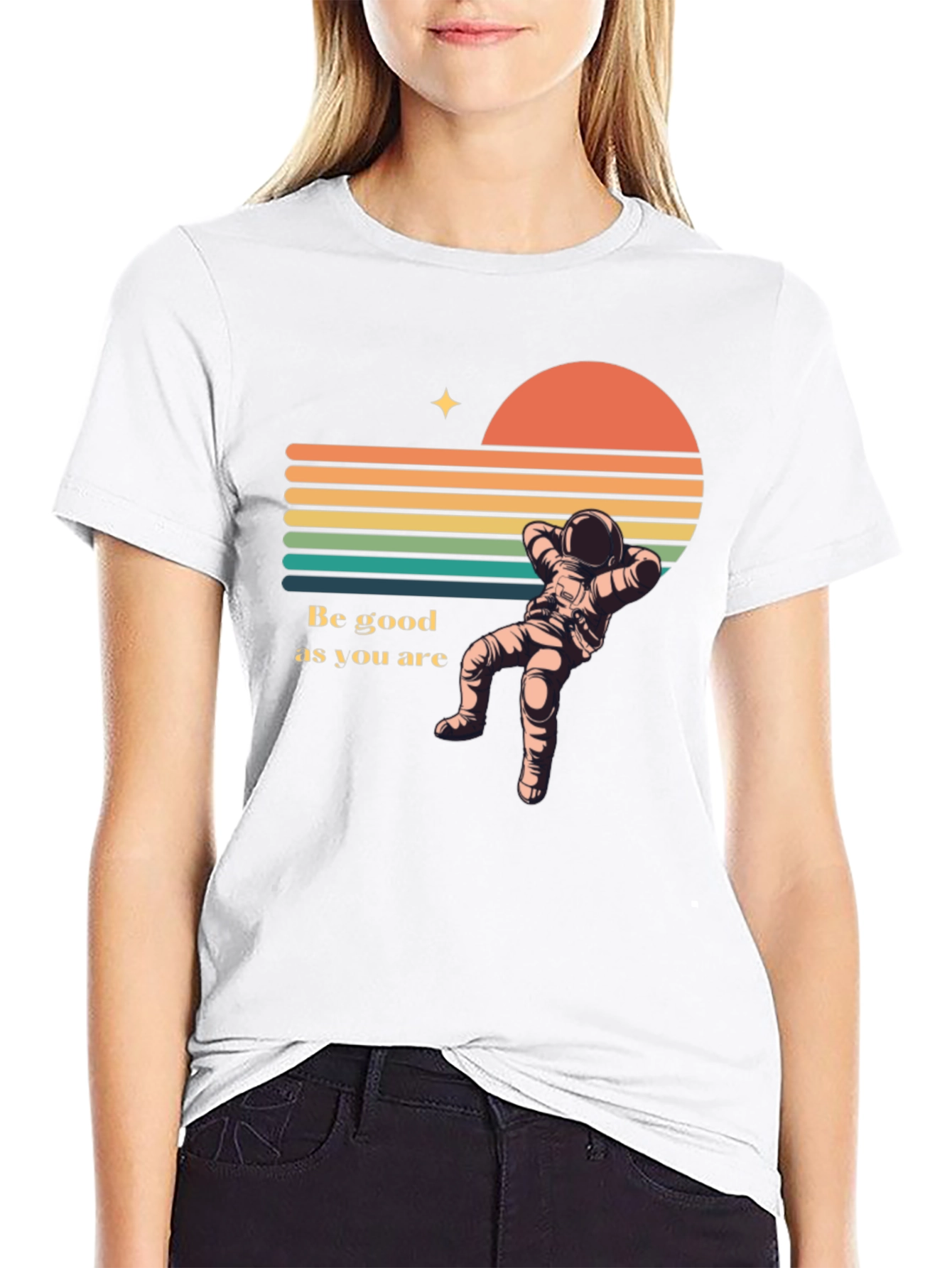 Retro Astronaut T-Shirt - Be Good As You Are