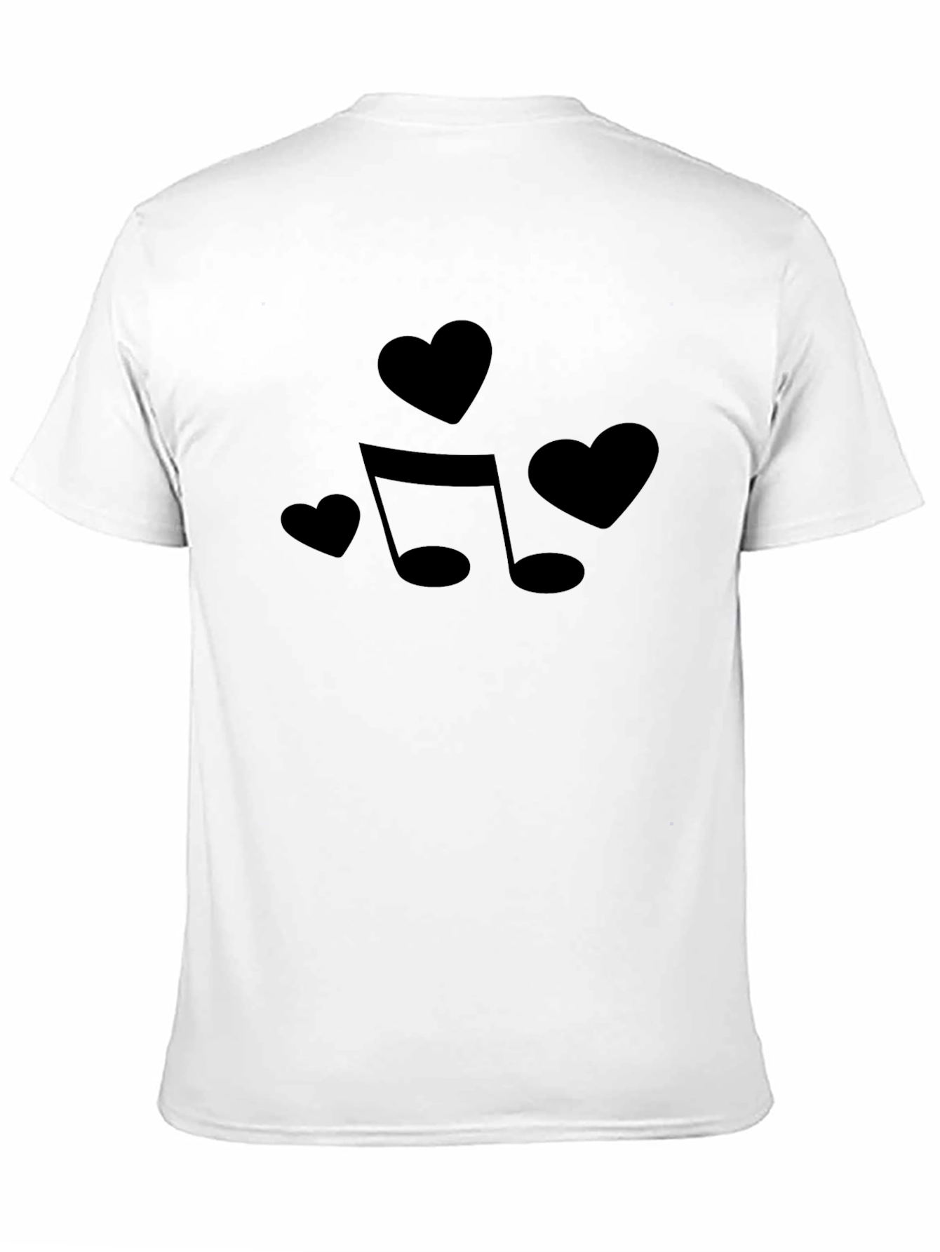 Musical Hearts Black T-Shirt: Love of Music
