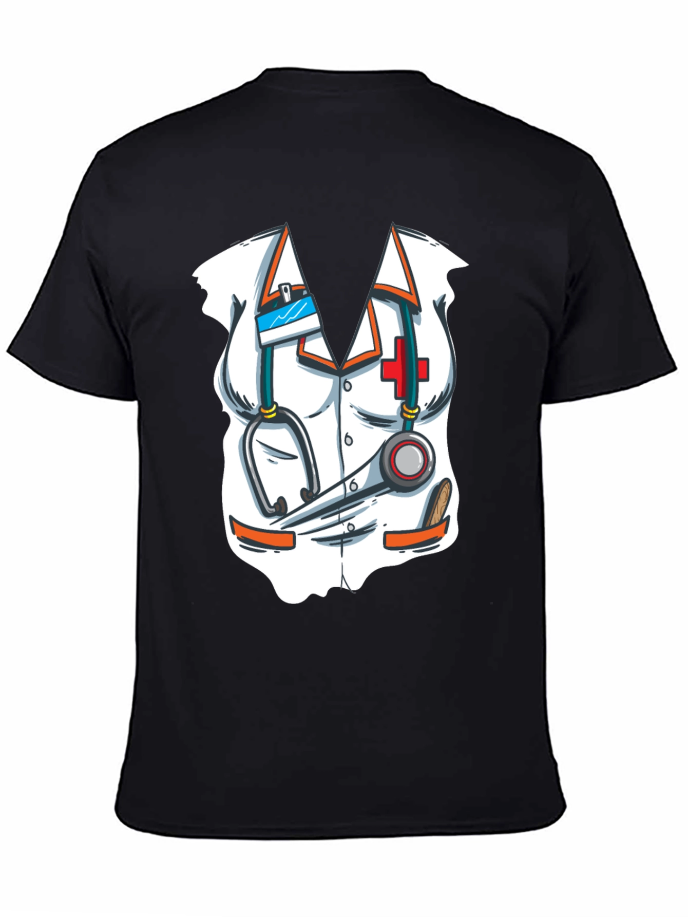 Novelty Doctor Costume Graphic Print T-Shirt