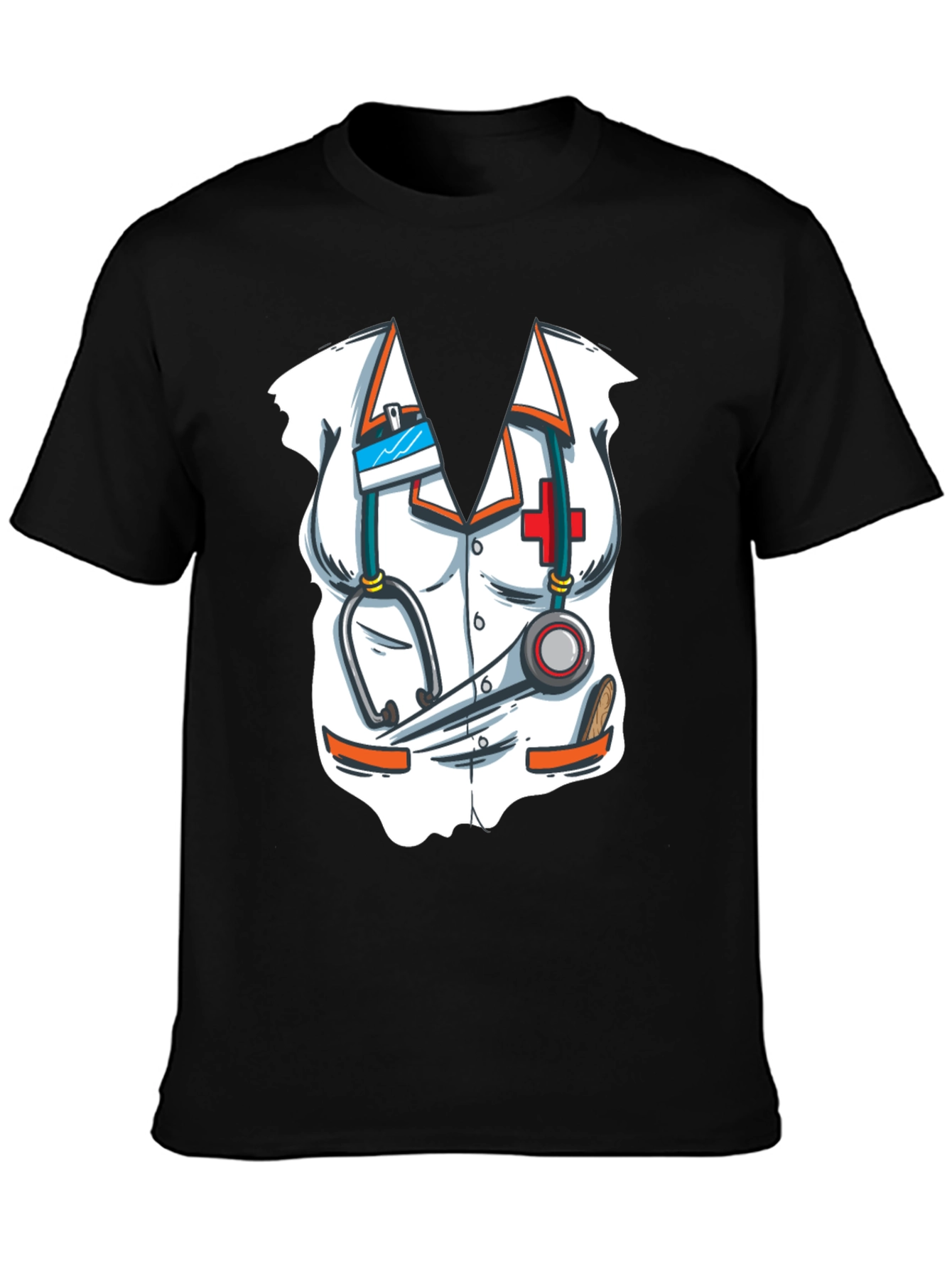 Novelty Doctor Costume Graphic Print T-Shirt