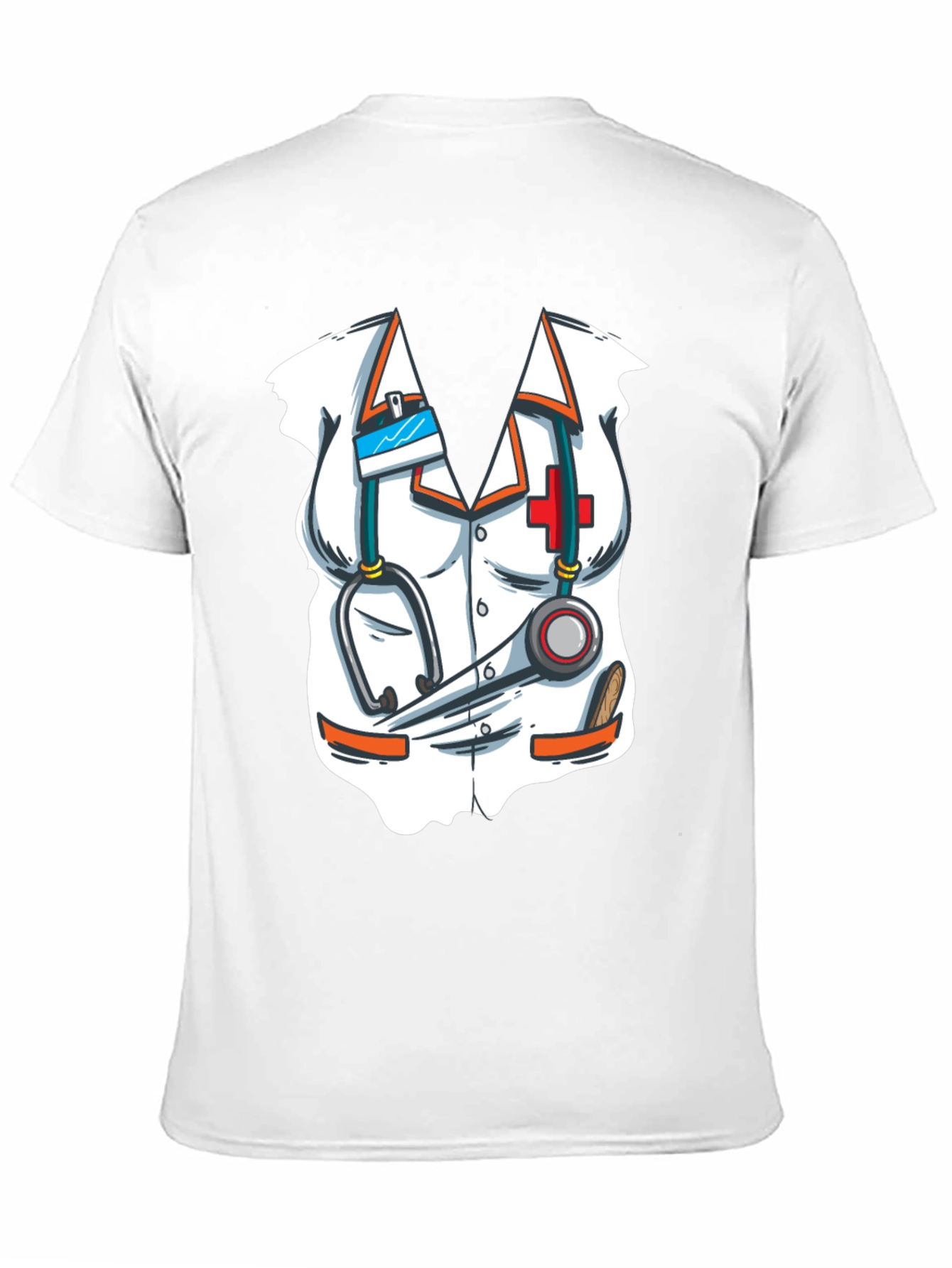 Novelty Doctor Costume Graphic Print T-Shirt