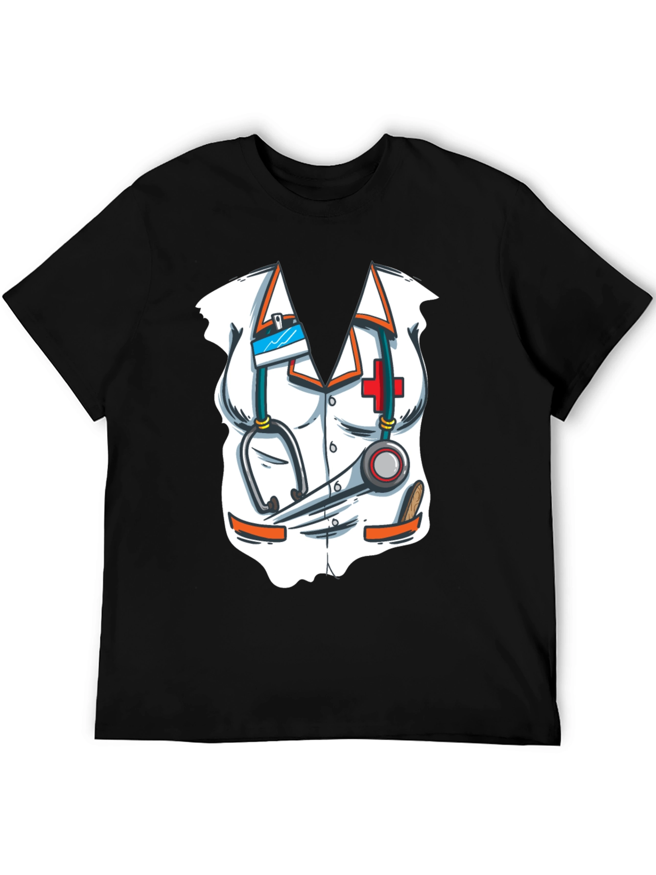 Novelty Doctor Costume Graphic Print T-Shirt