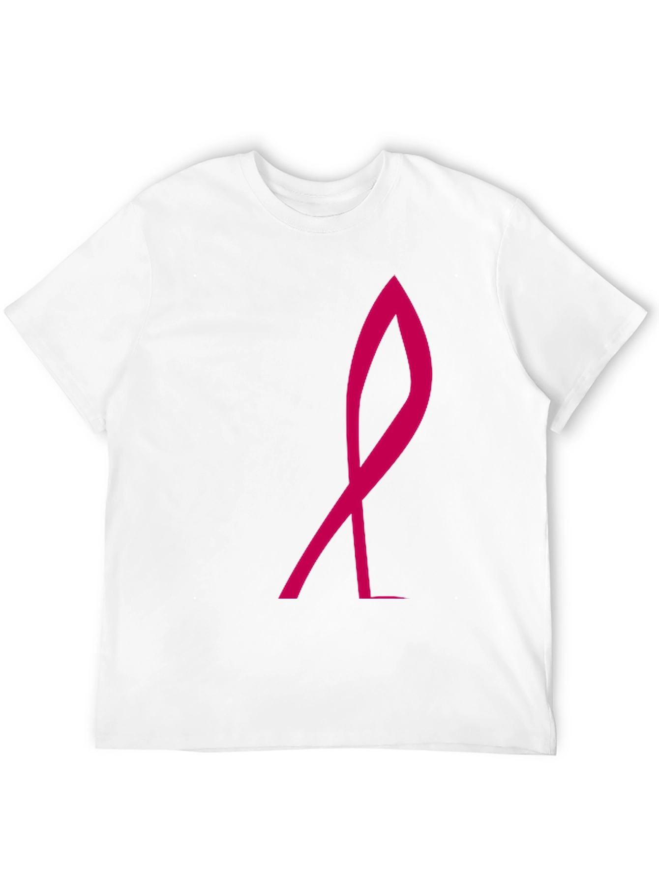 Stylish Black Tee with Pink Ribbon Graphic
