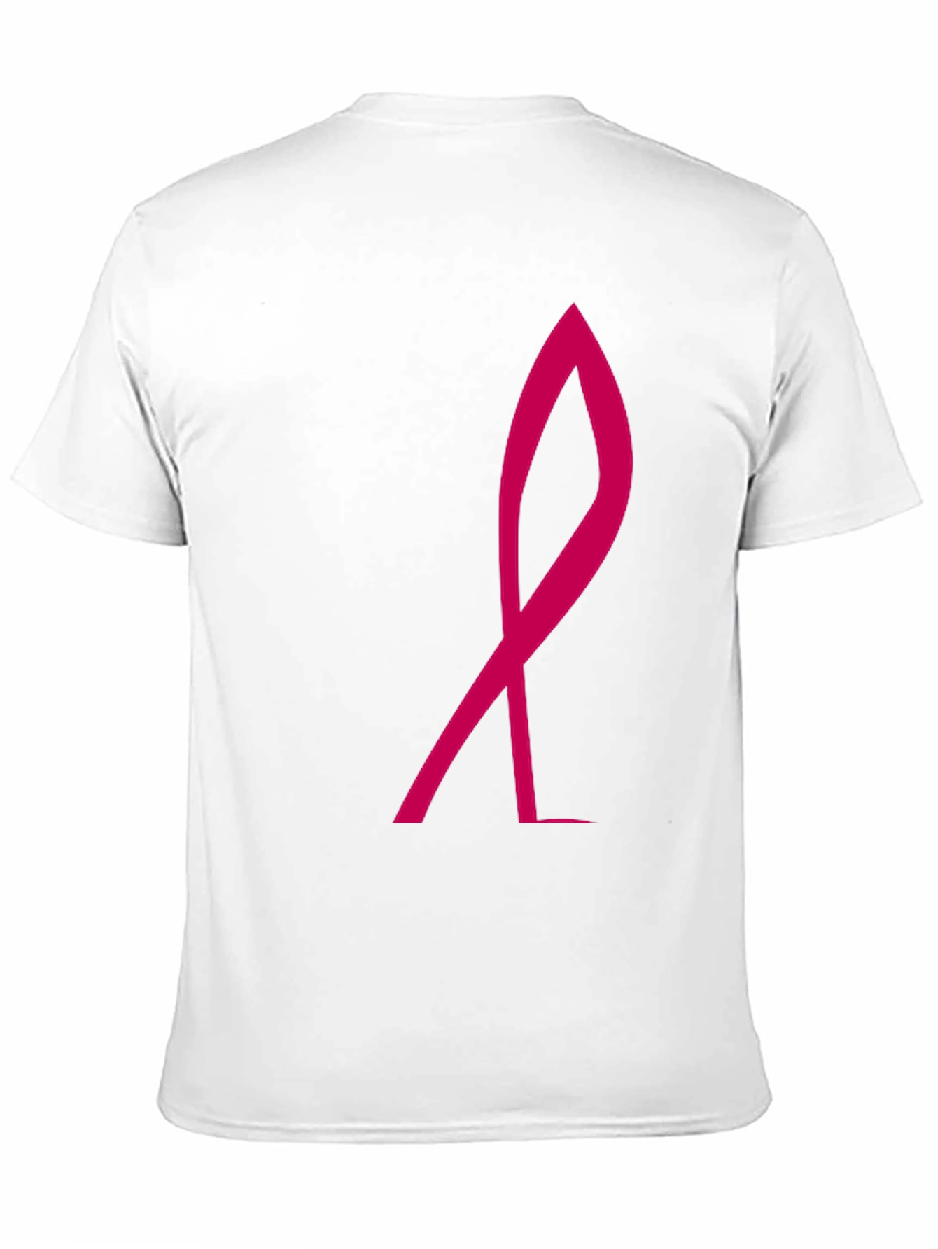 Stylish Black Tee with Pink Ribbon Graphic