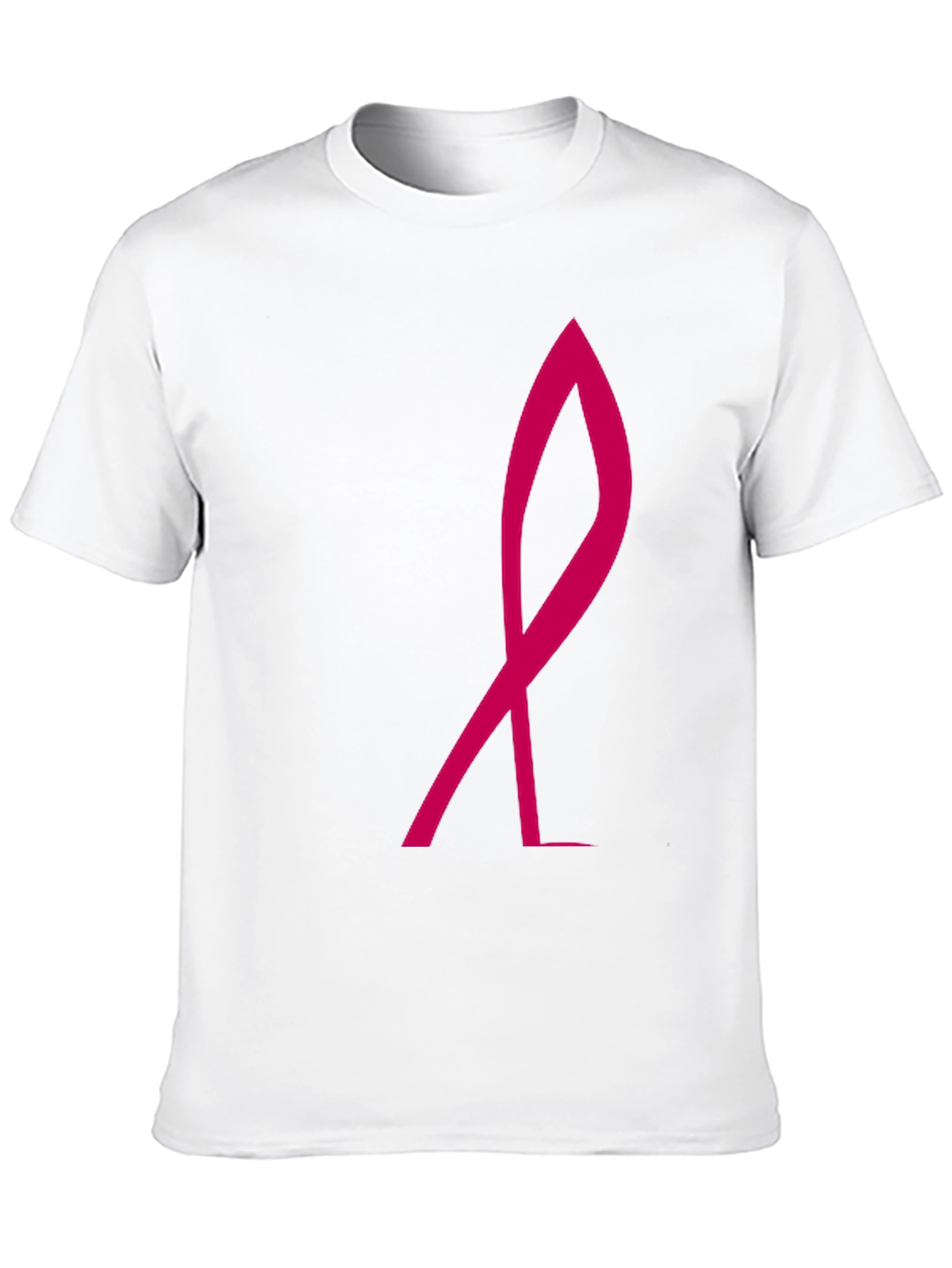 Stylish Black Tee with Pink Ribbon Graphic