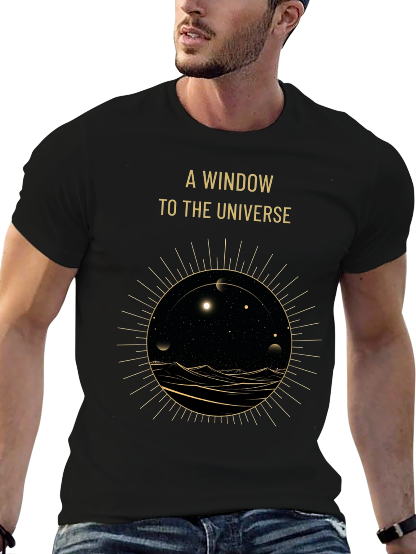 A Window to the Universe Graphic Tee - Black