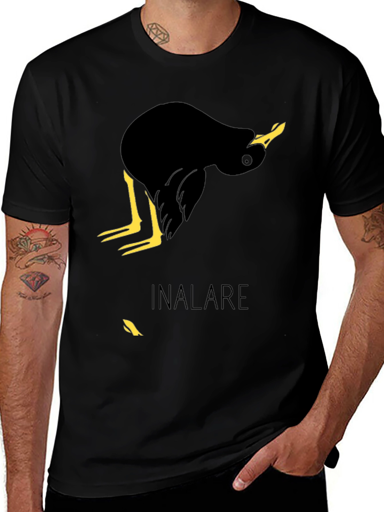 Black Bird Graphic Tee - Unisex Casual Style