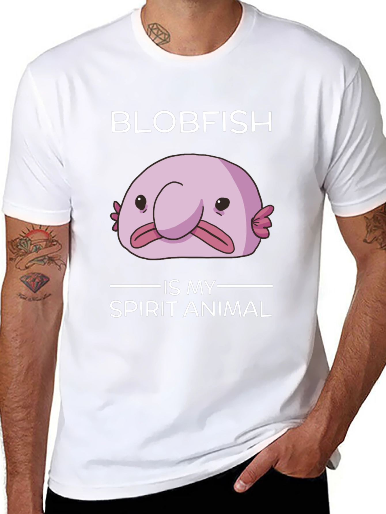 Blobfish Spirit Animal Graphic T-Shirt