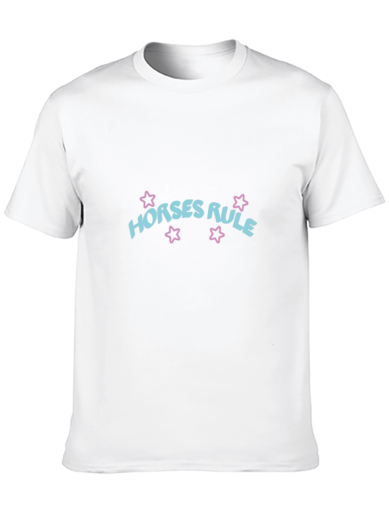 Horses Rule Graphic T-Shirt - Black Cotton Tee