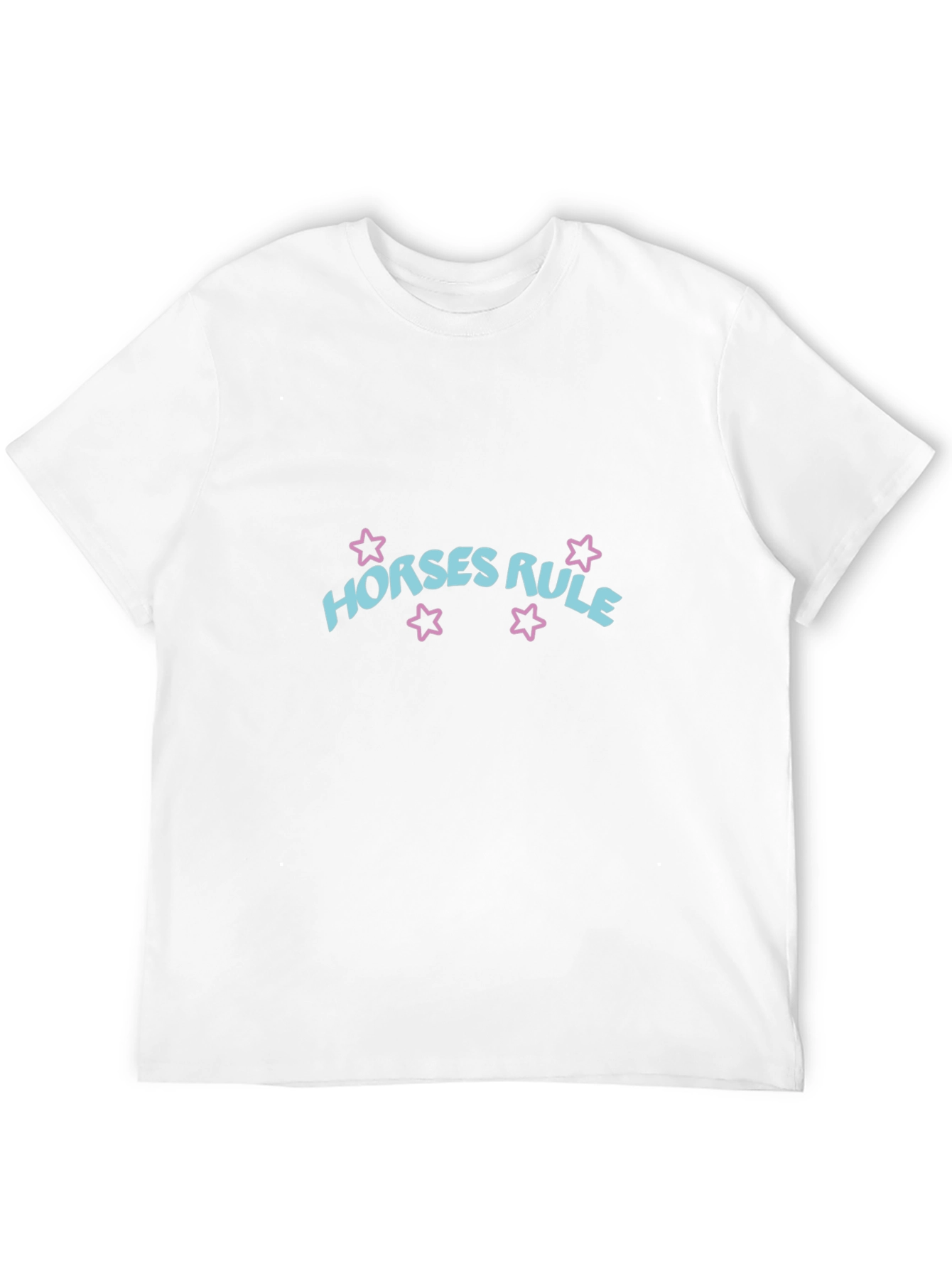Horses Rule Graphic T-Shirt - Black Cotton Tee