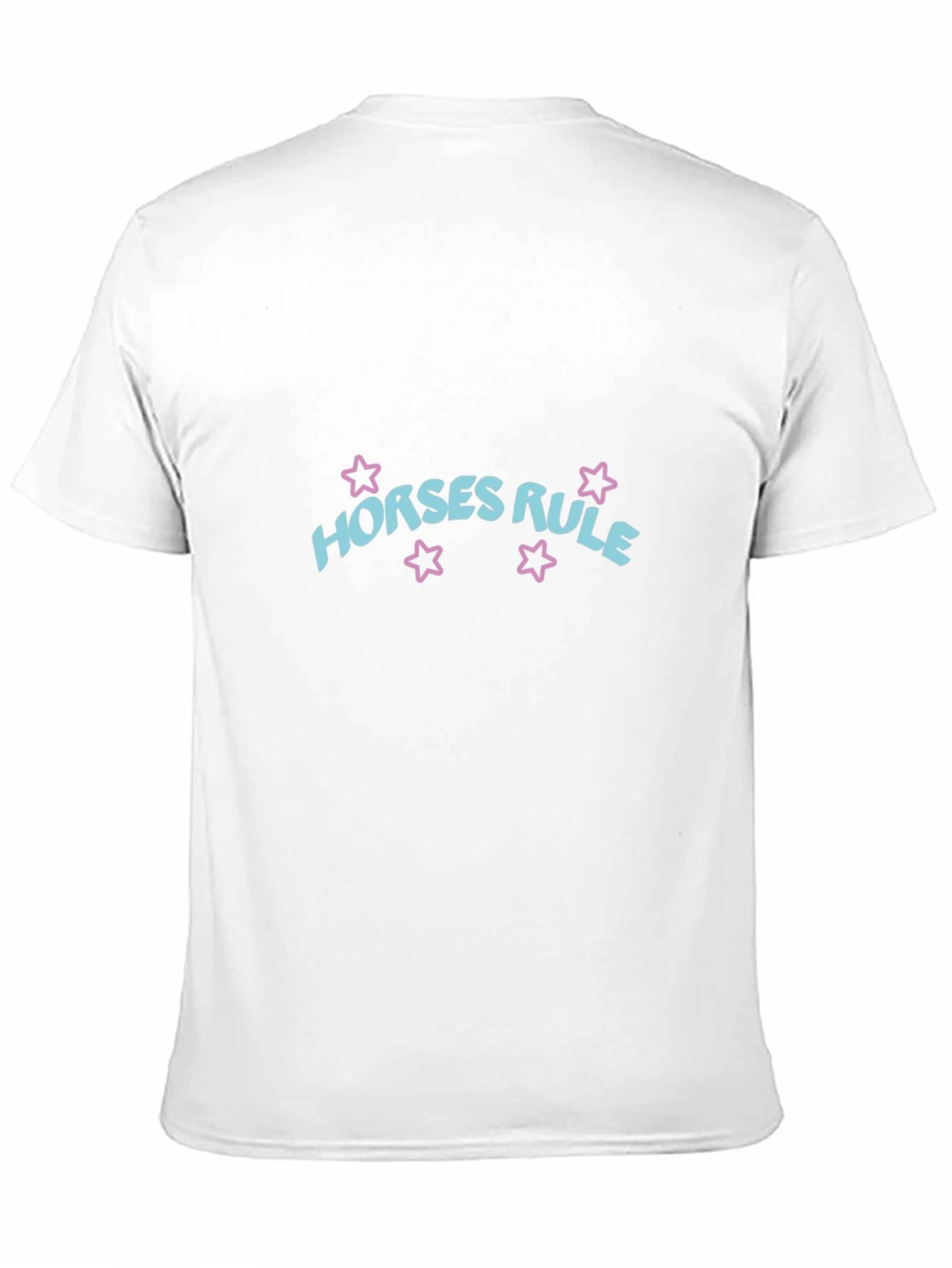Horses Rule Graphic T-Shirt - Black Cotton Tee