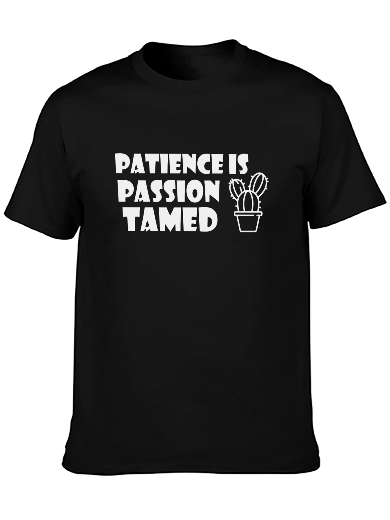 Patience is Passion Tamed Black Graphic Tee