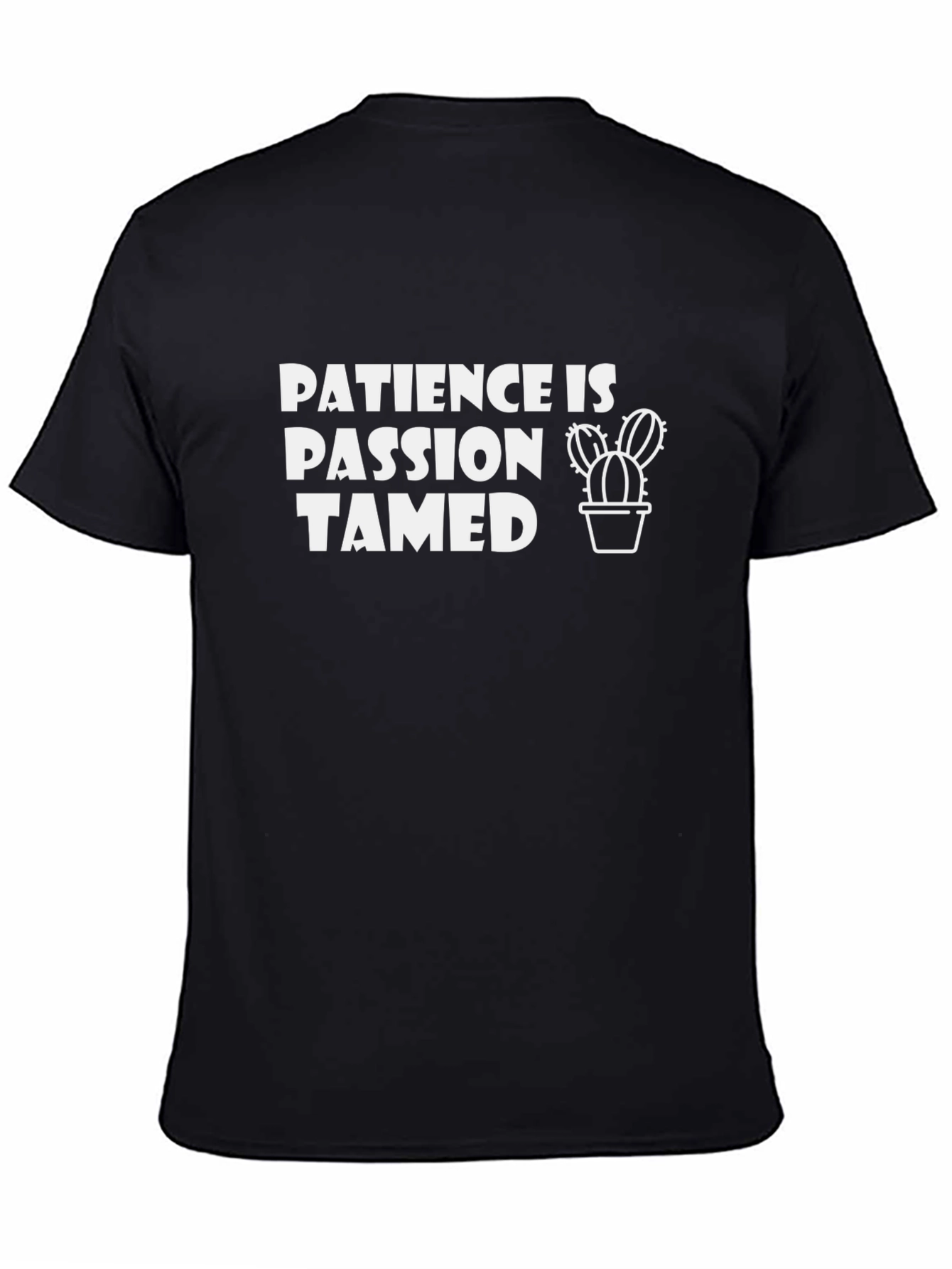 Patience is Passion Tamed Black Graphic Tee