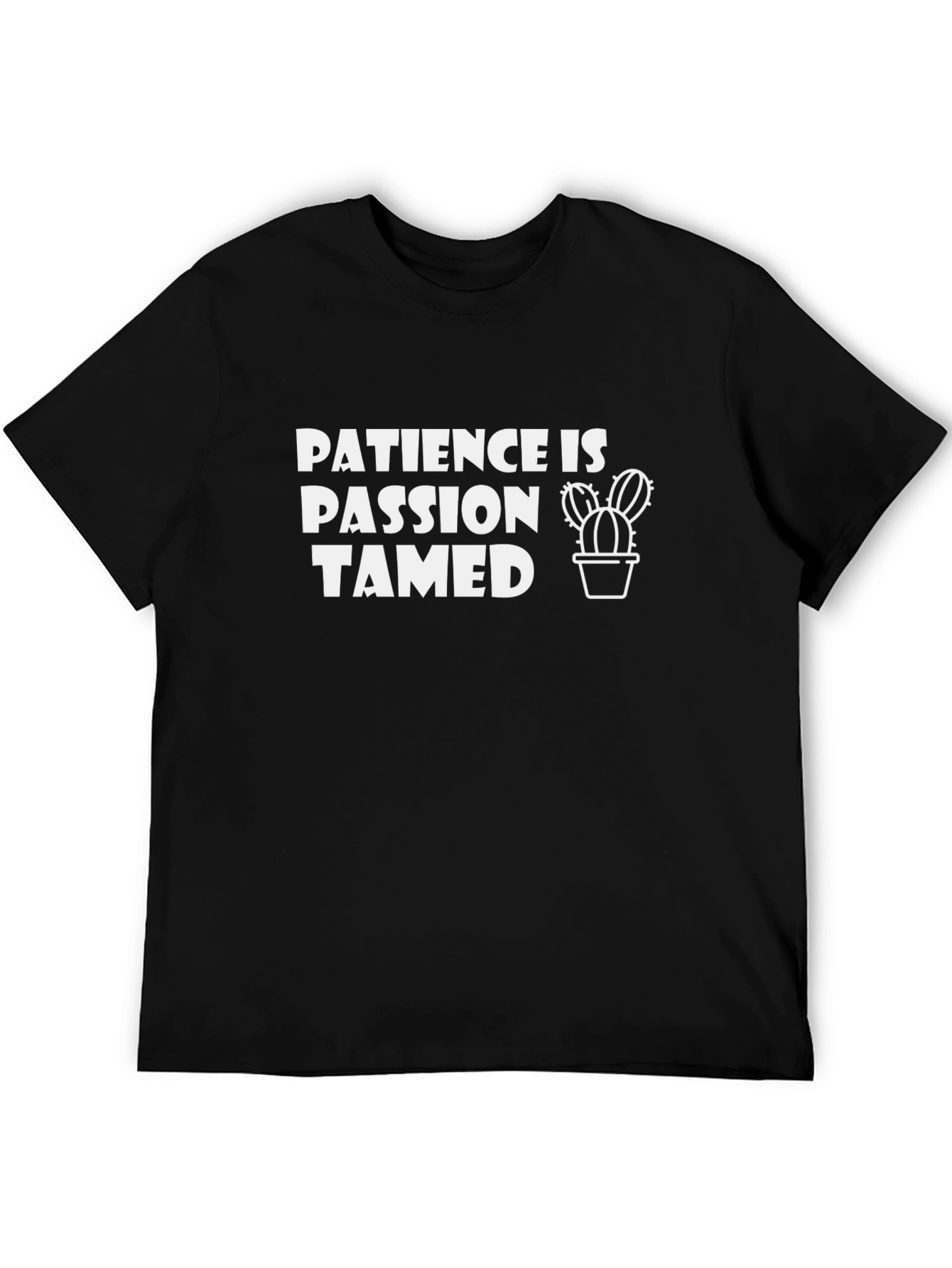 Patience is Passion Tamed Black Graphic Tee
