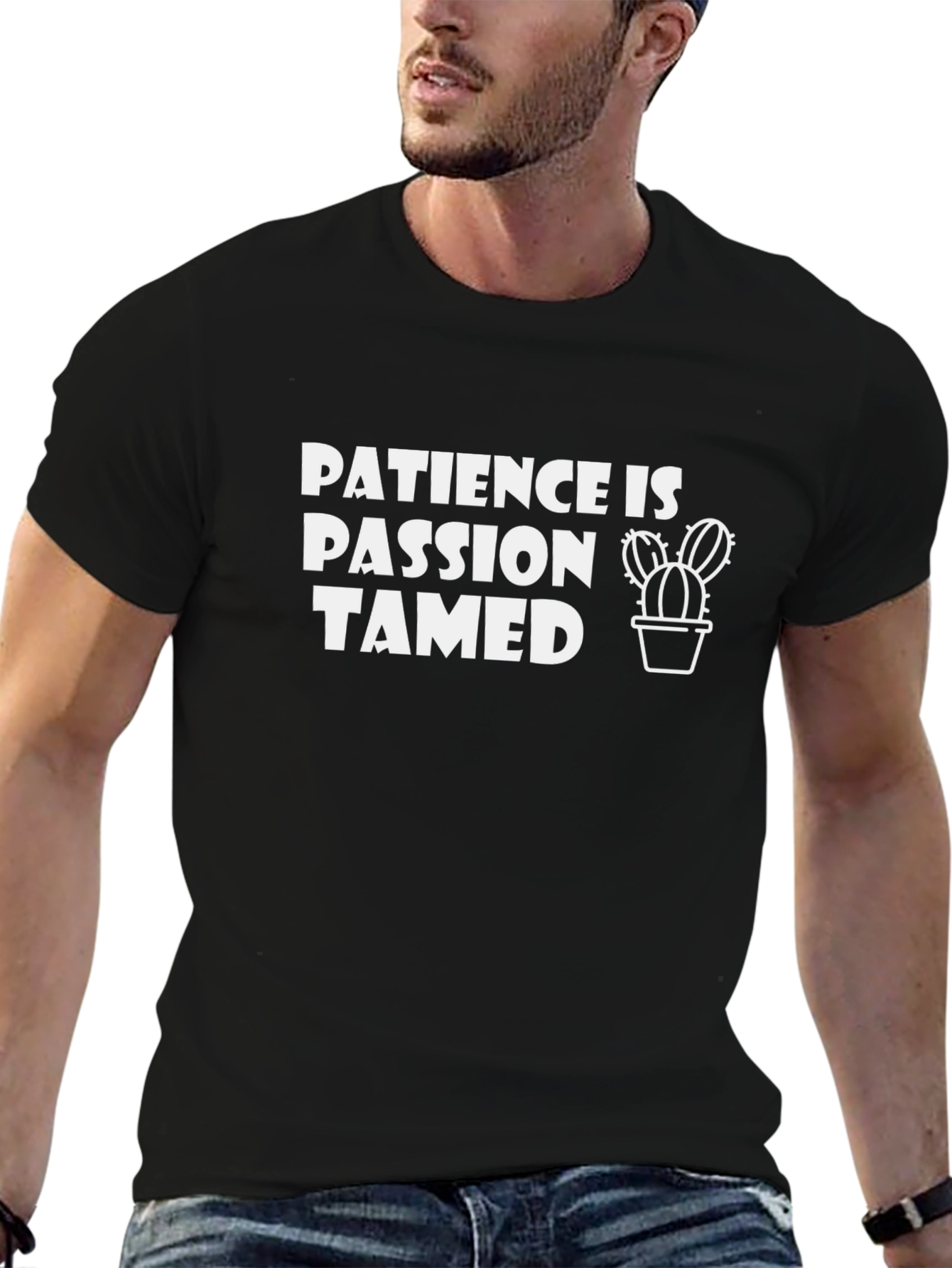 Patience is Passion Tamed Black Graphic Tee