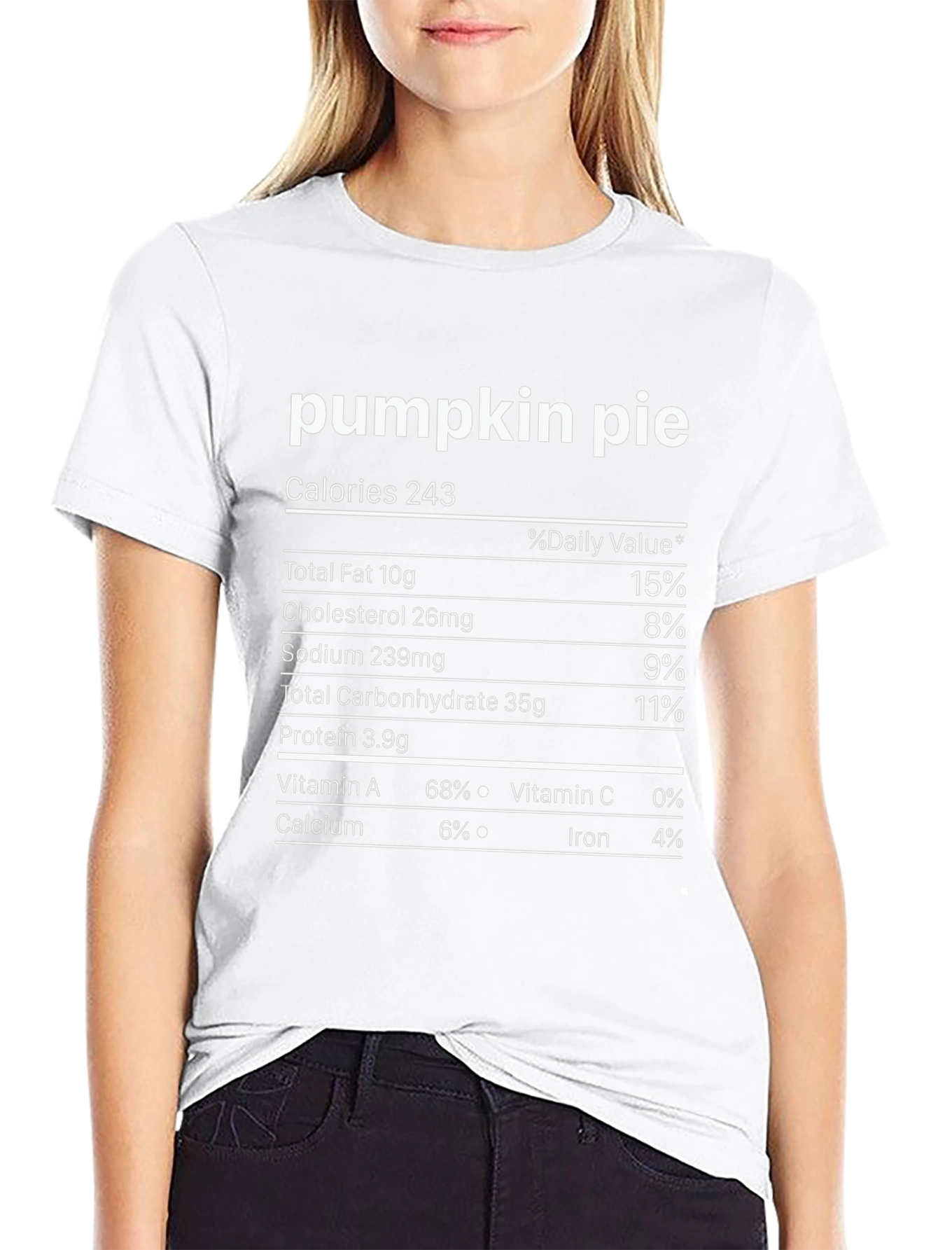 Pumpkin Pie Nutrition Facts T-Shirt