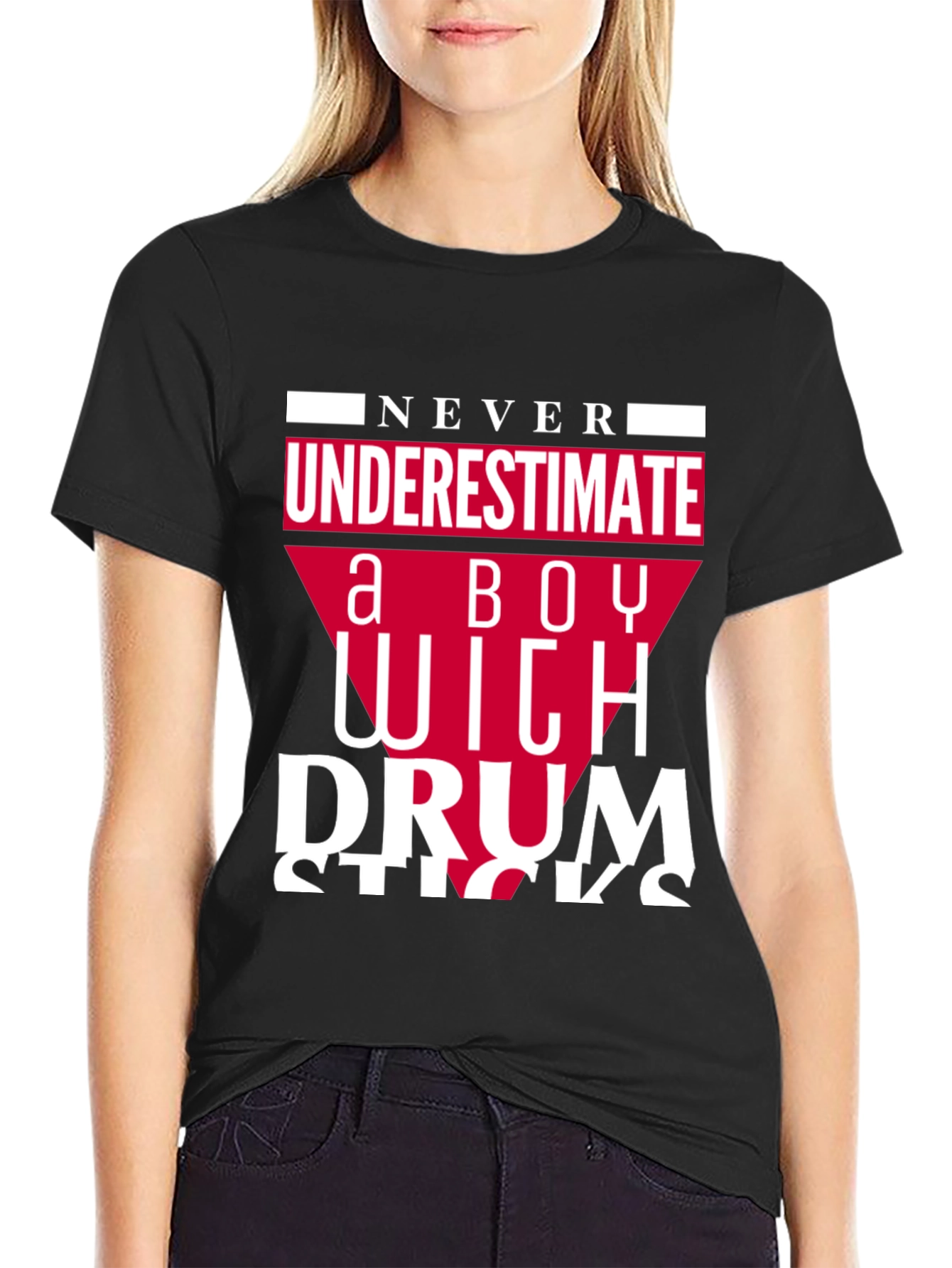 Never Underestimate A Boy With Drumsticks T-Shirt
