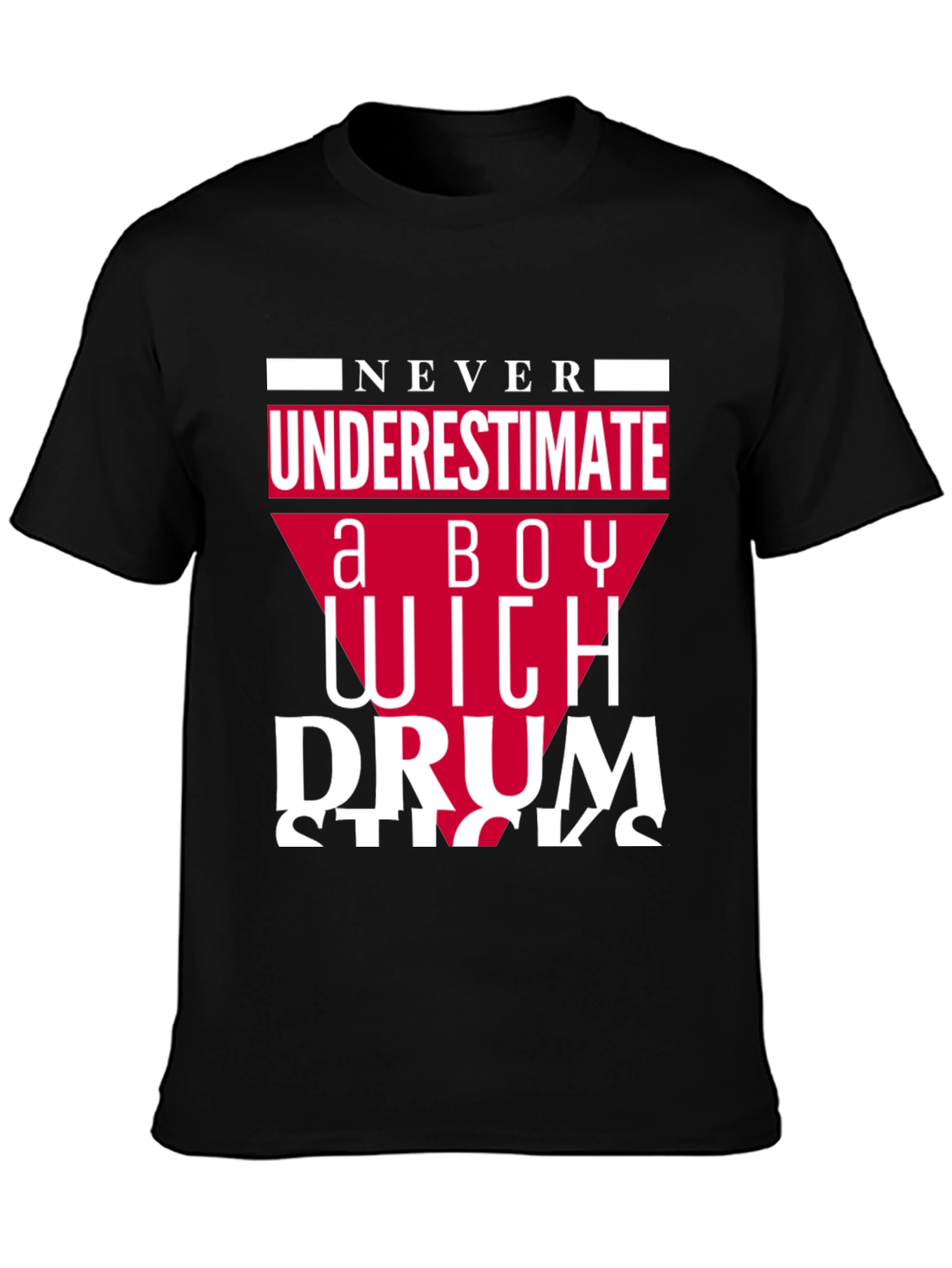 Never Underestimate A Boy With Drumsticks T-Shirt