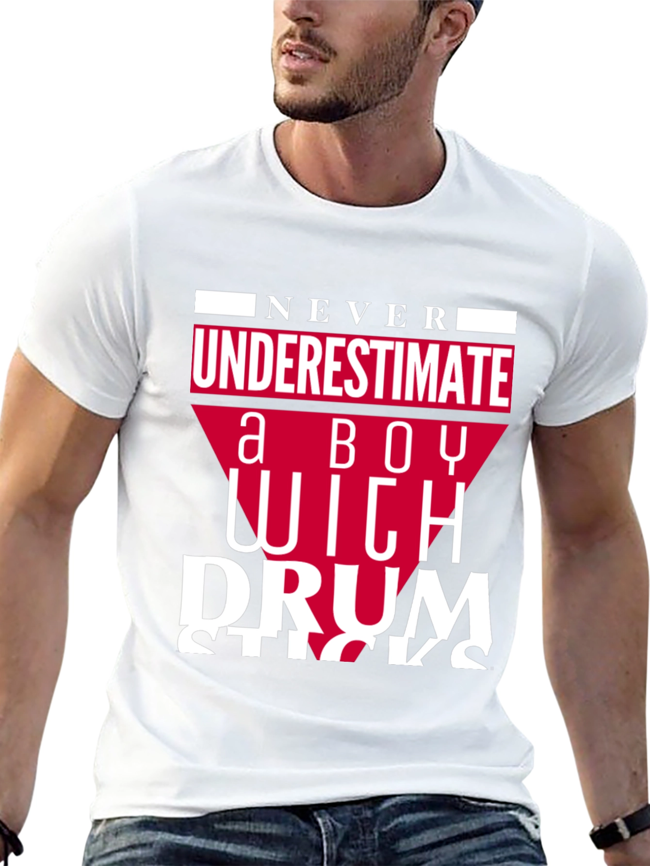 Never Underestimate A Boy With Drumsticks T-Shirt