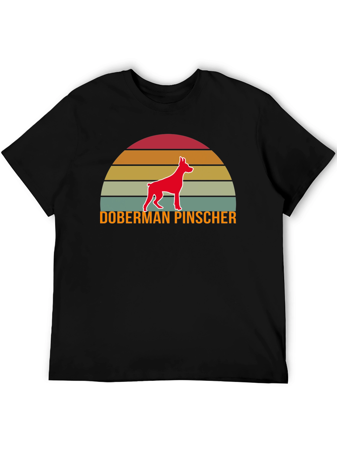 Doberman Sunset Graphic Tee - Dog Lover Shirt