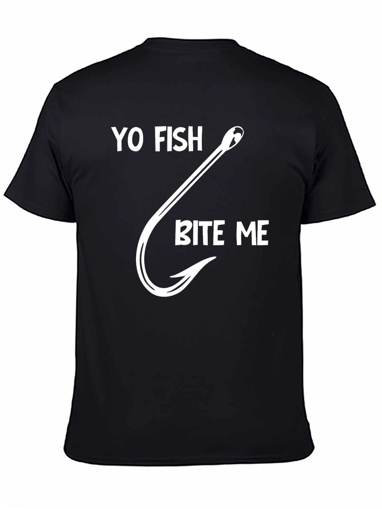 Yo Fish Bite Me Graphic Tee - Black