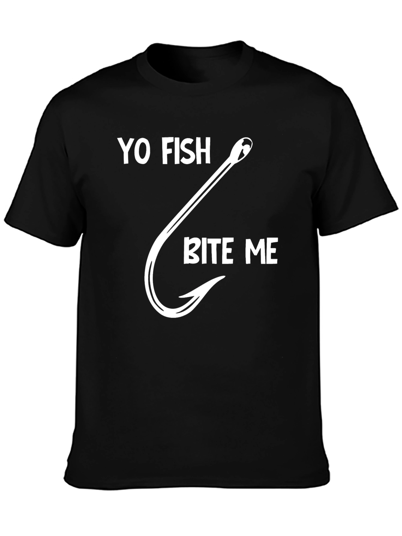 Yo Fish Bite Me Graphic Tee - Black