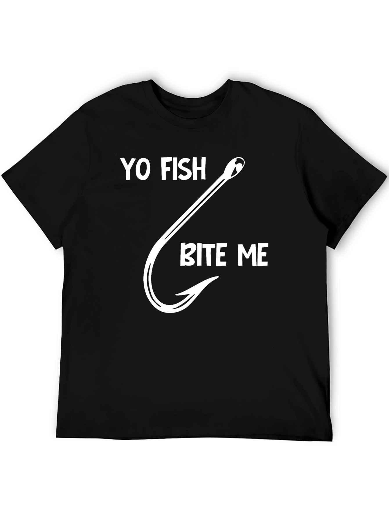 Yo Fish Bite Me Graphic Tee - Black