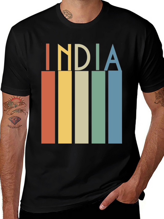 Retro INDIA Graphic Tee - Soft Cotton Comfort Fit