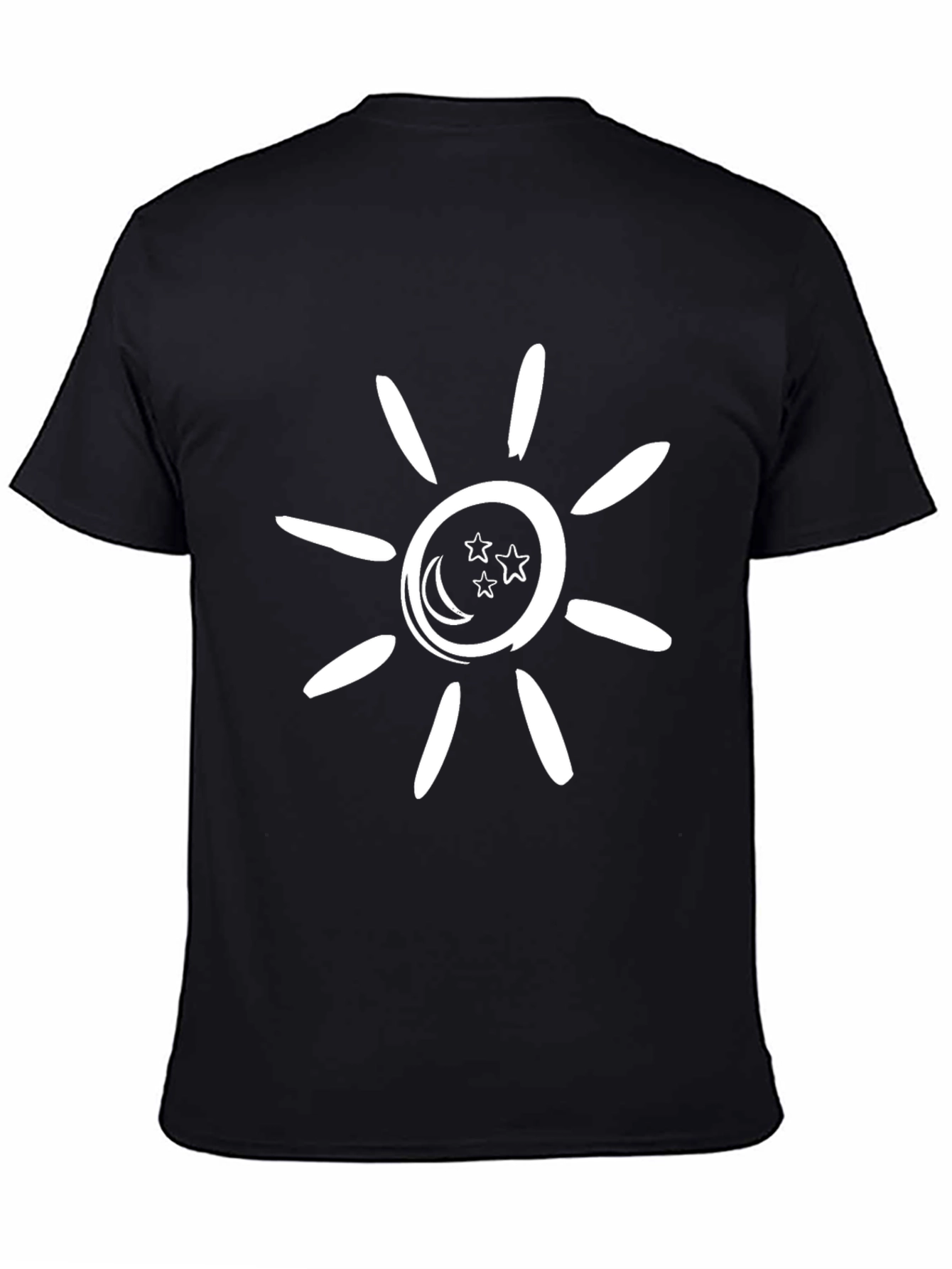 Celestial Sun & Moon T-Shirt - Black