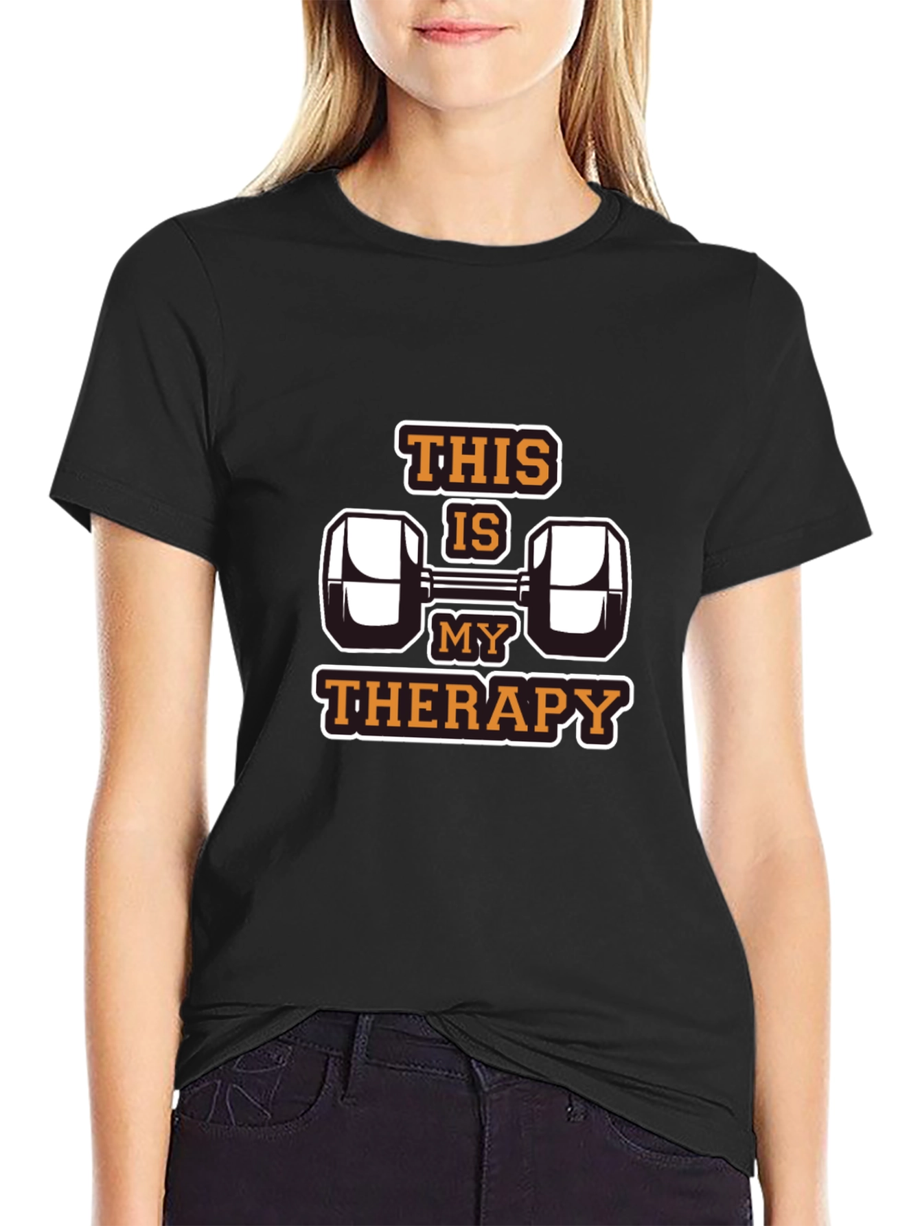 This is My Therapy Black Graphic T-Shirt