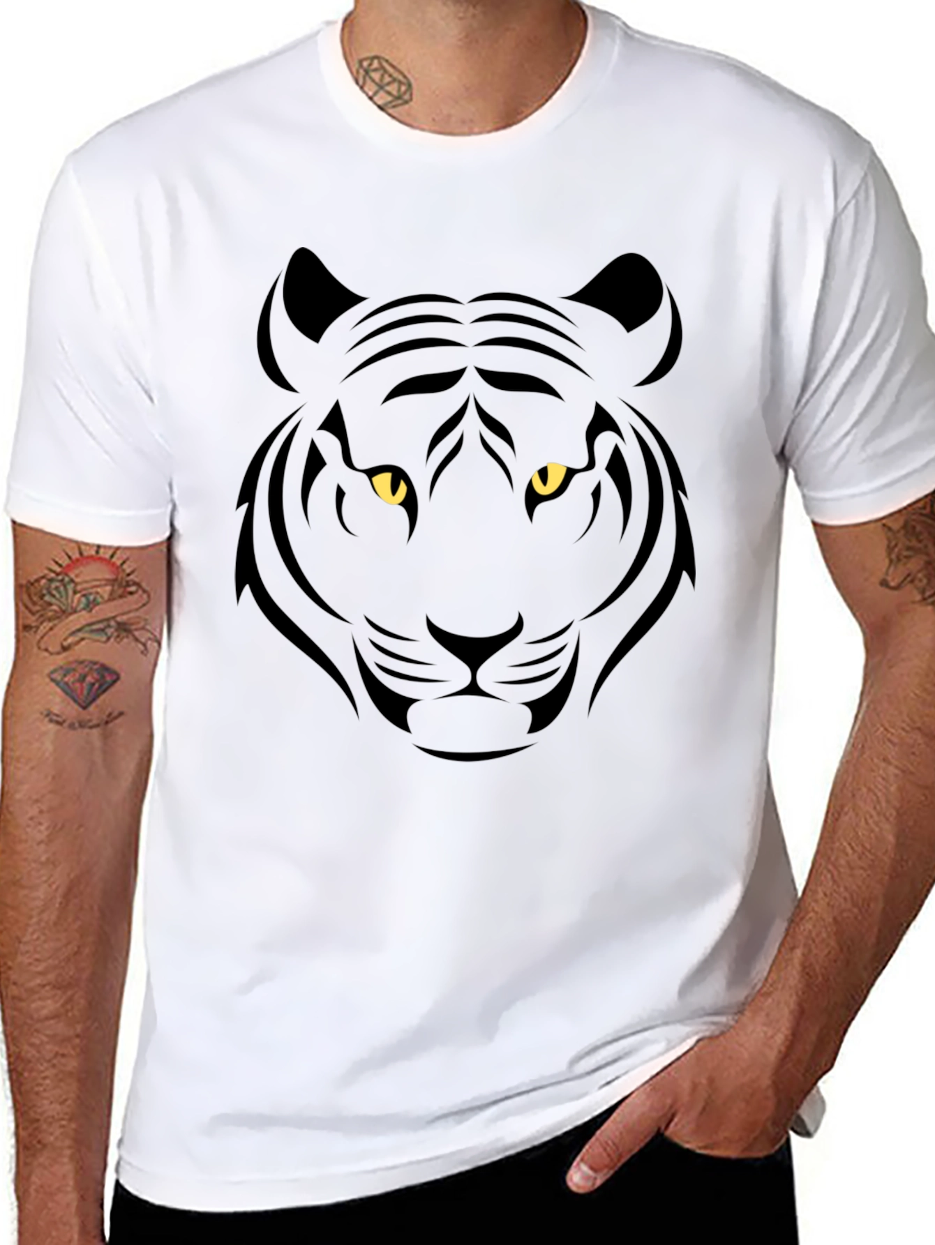 Tiger Graphic Tee - Mens Black T-Shirt
