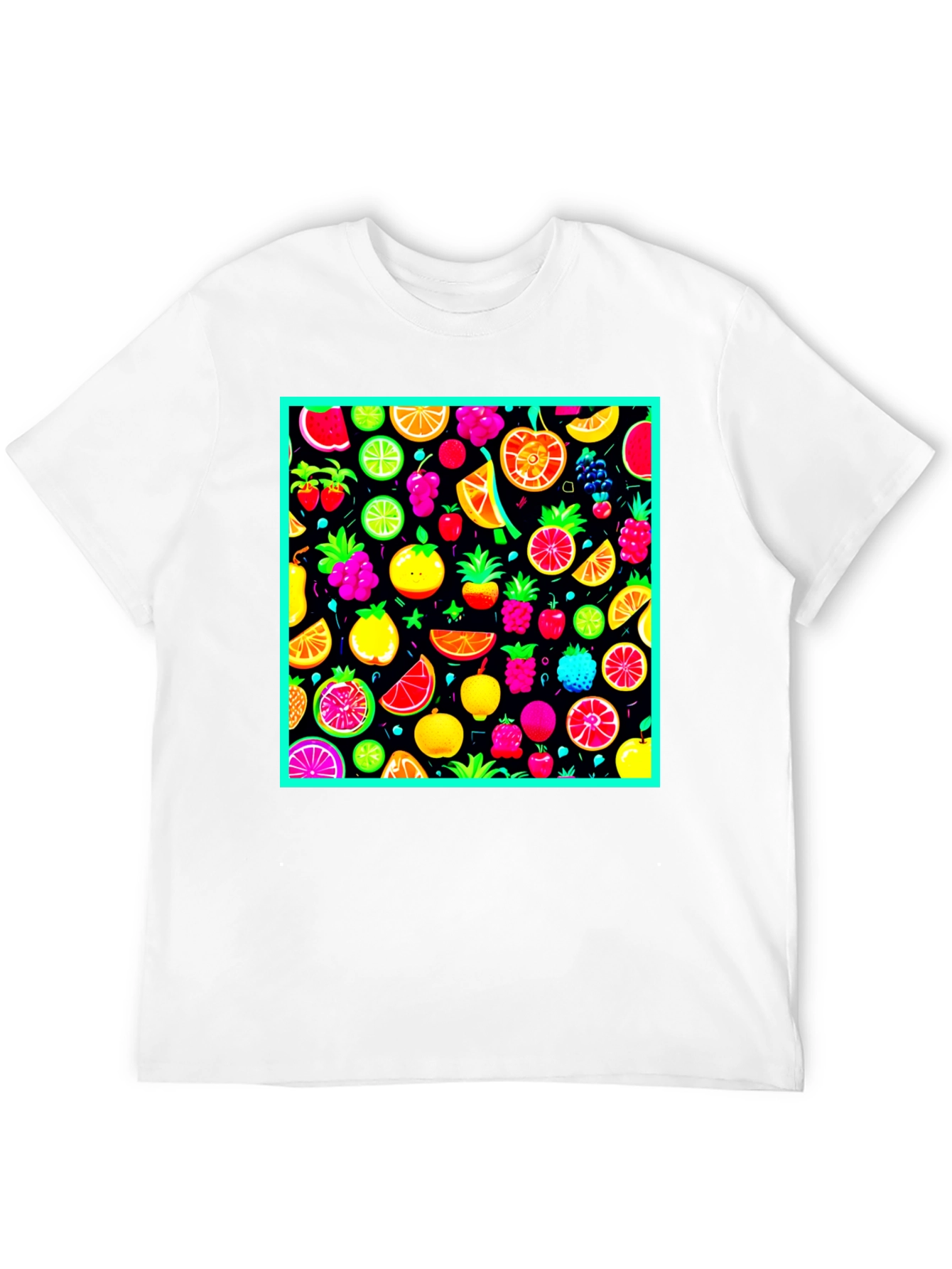Vibrant Fruit Pattern T-Shirt
