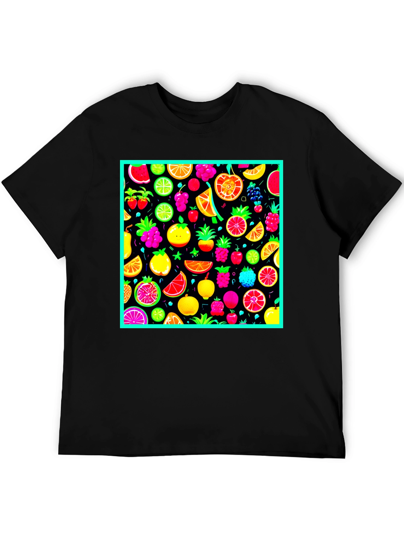 Vibrant Fruit Pattern T-Shirt