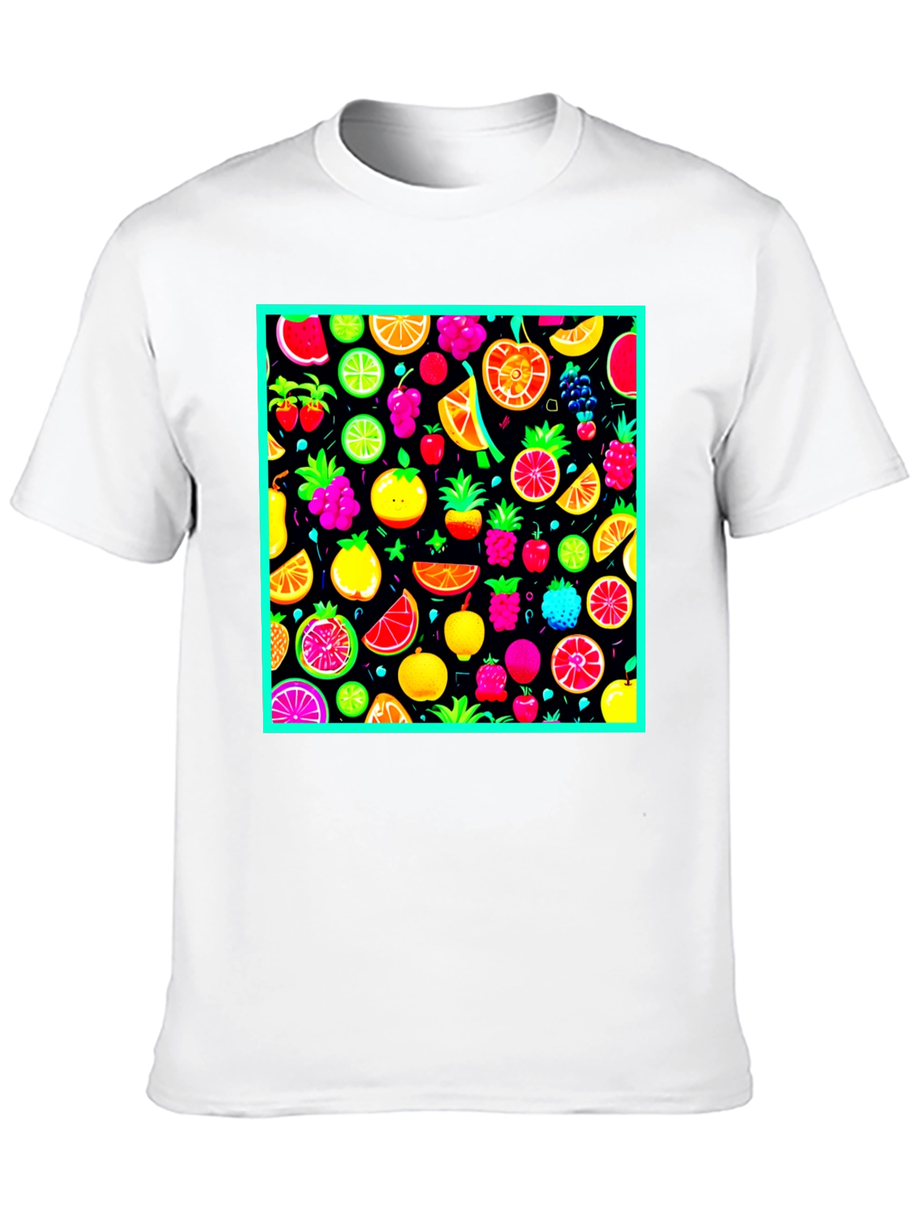 Vibrant Fruit Pattern T-Shirt