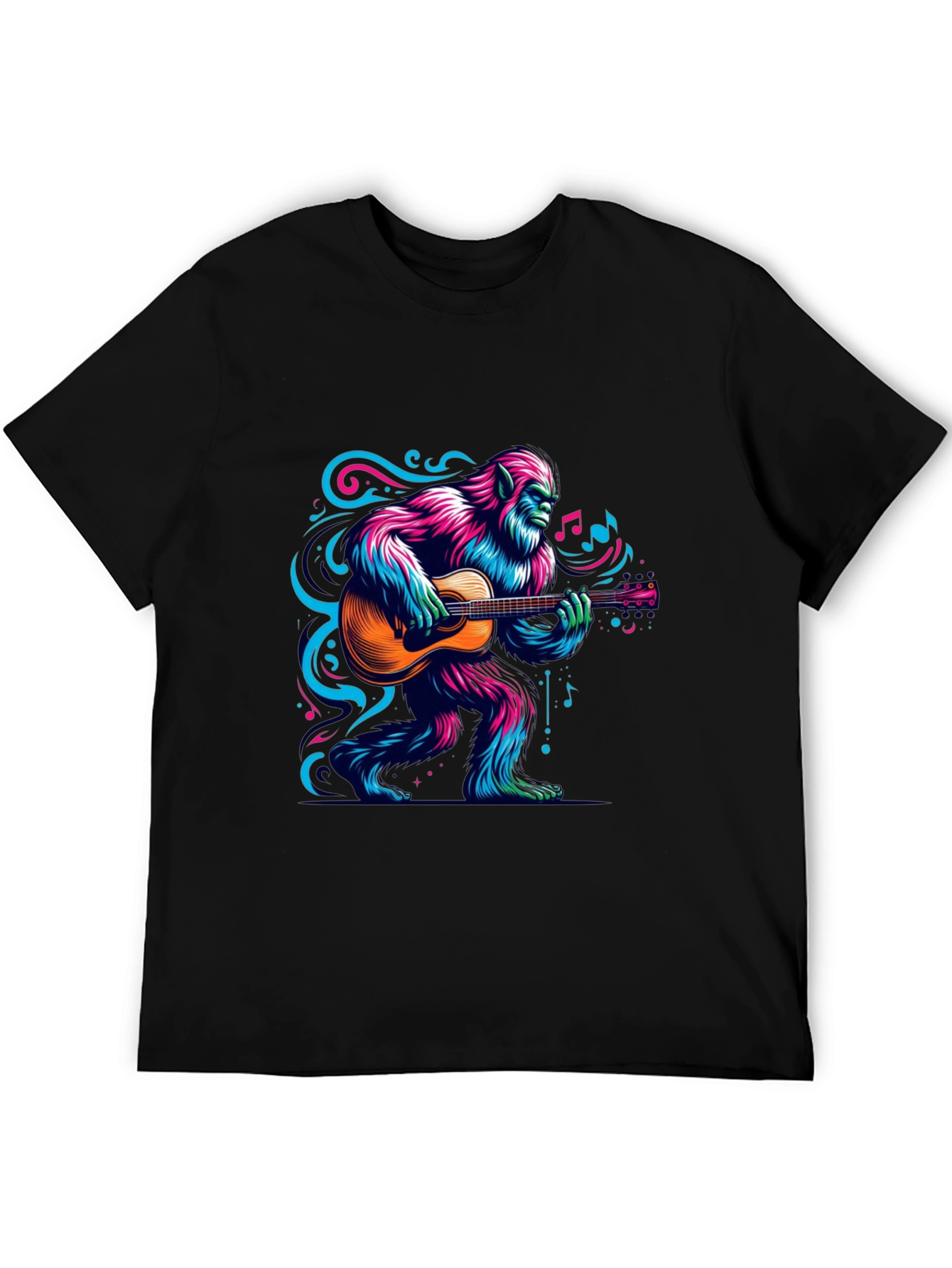 Bigfoot Guitarist Graphic Tee - Music Lover T-Shirt