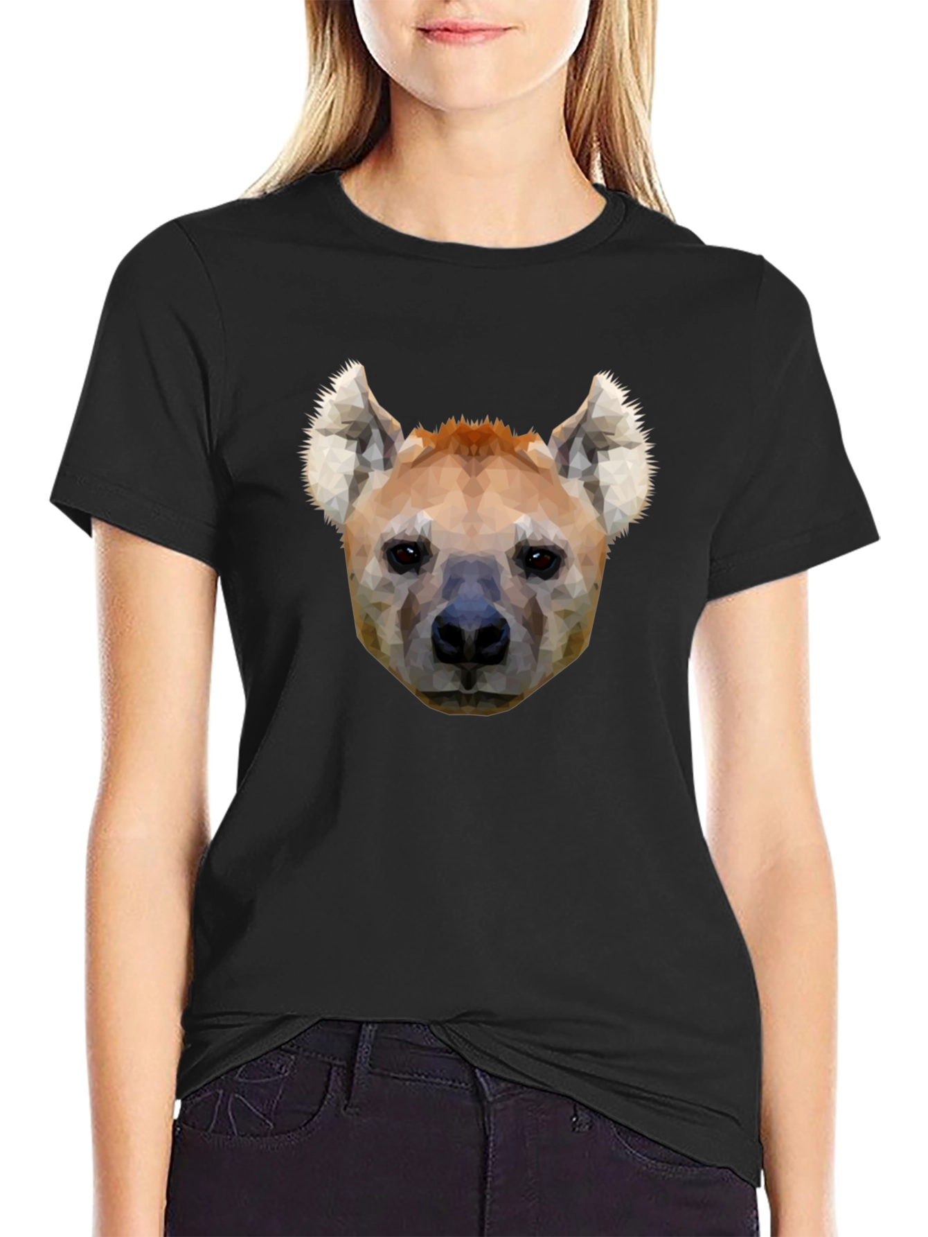 Hyena Head Graphic Black T-Shirt