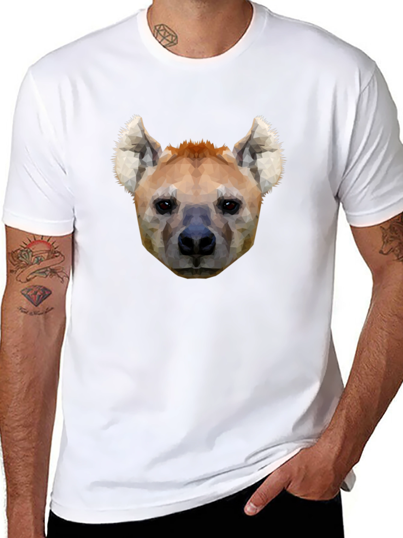 Hyena Head Graphic Black T-Shirt