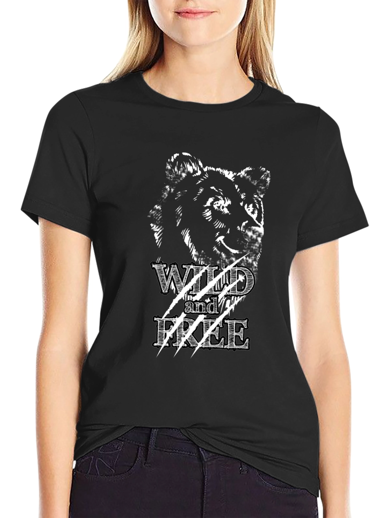 Wild & Free Graphic Black T-Shirt
