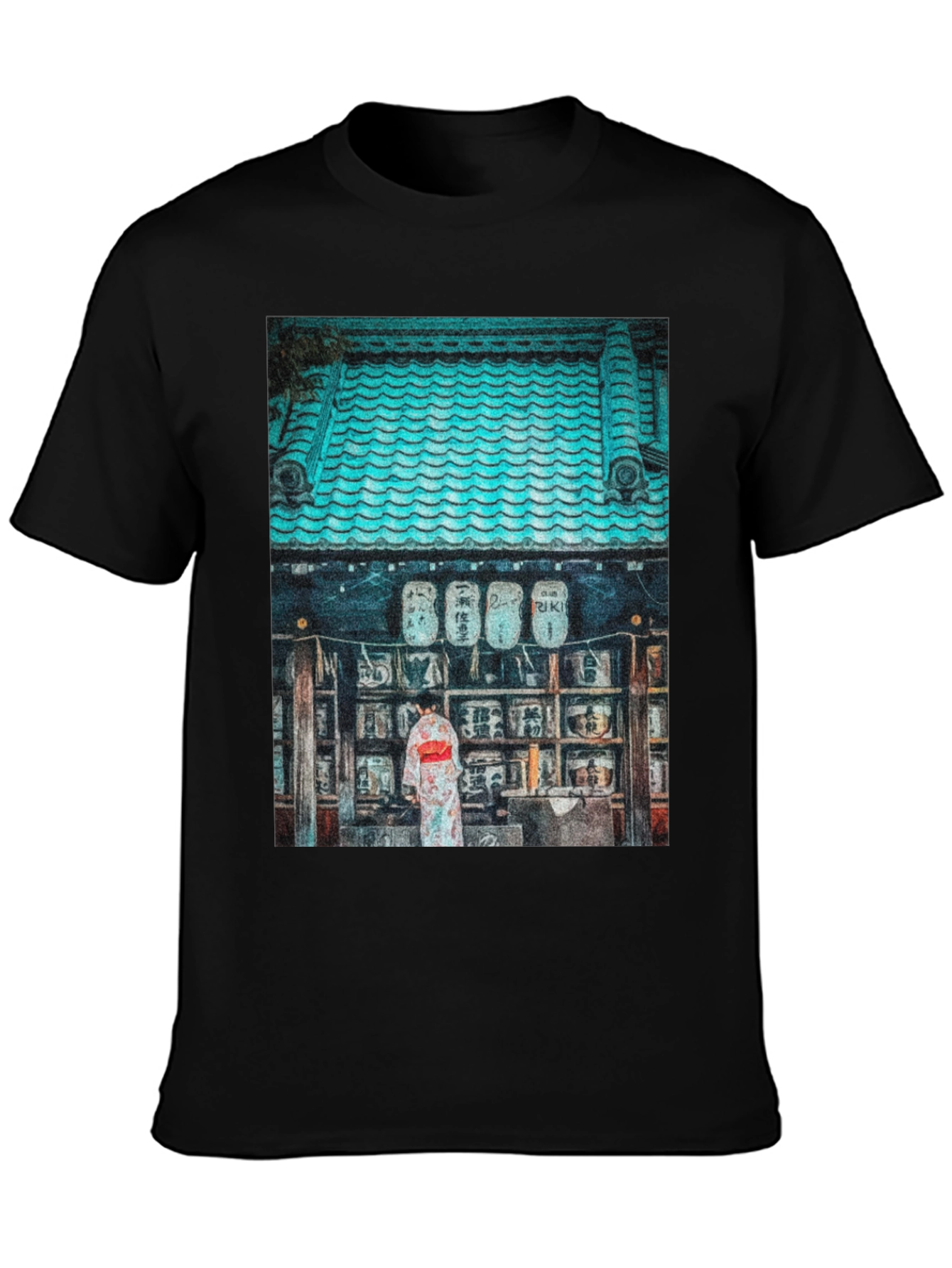 Japanese Temple Print T-Shirt
