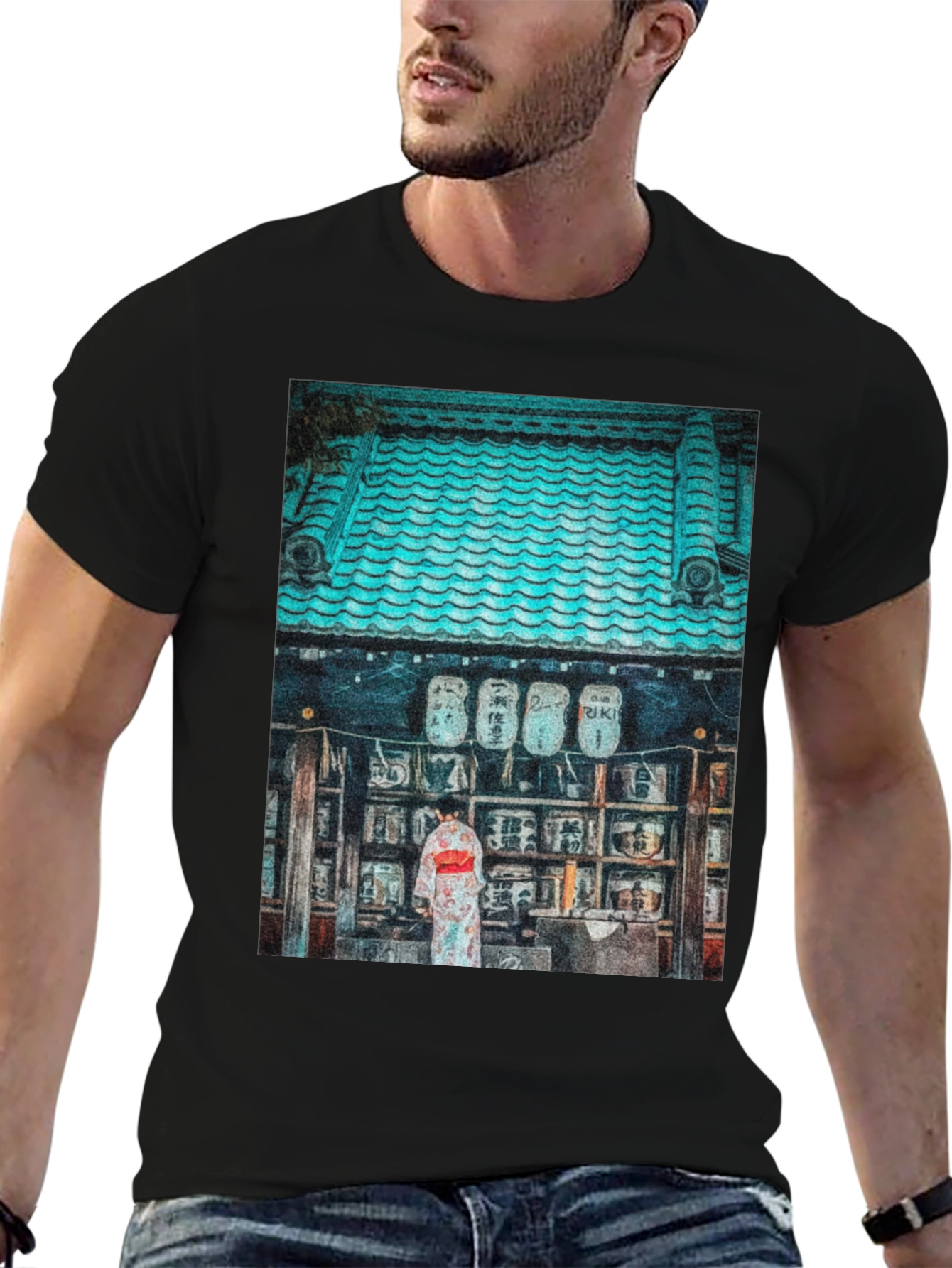 Japanese Temple Print T-Shirt