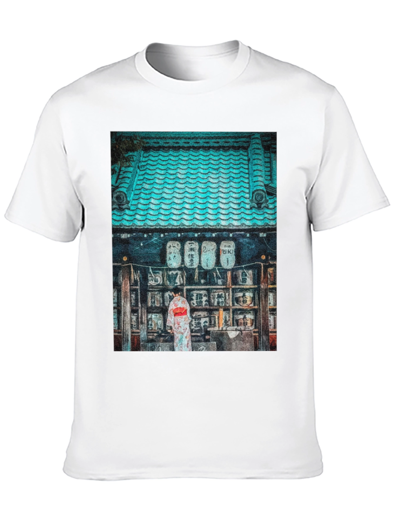 Japanese Temple Print T-Shirt