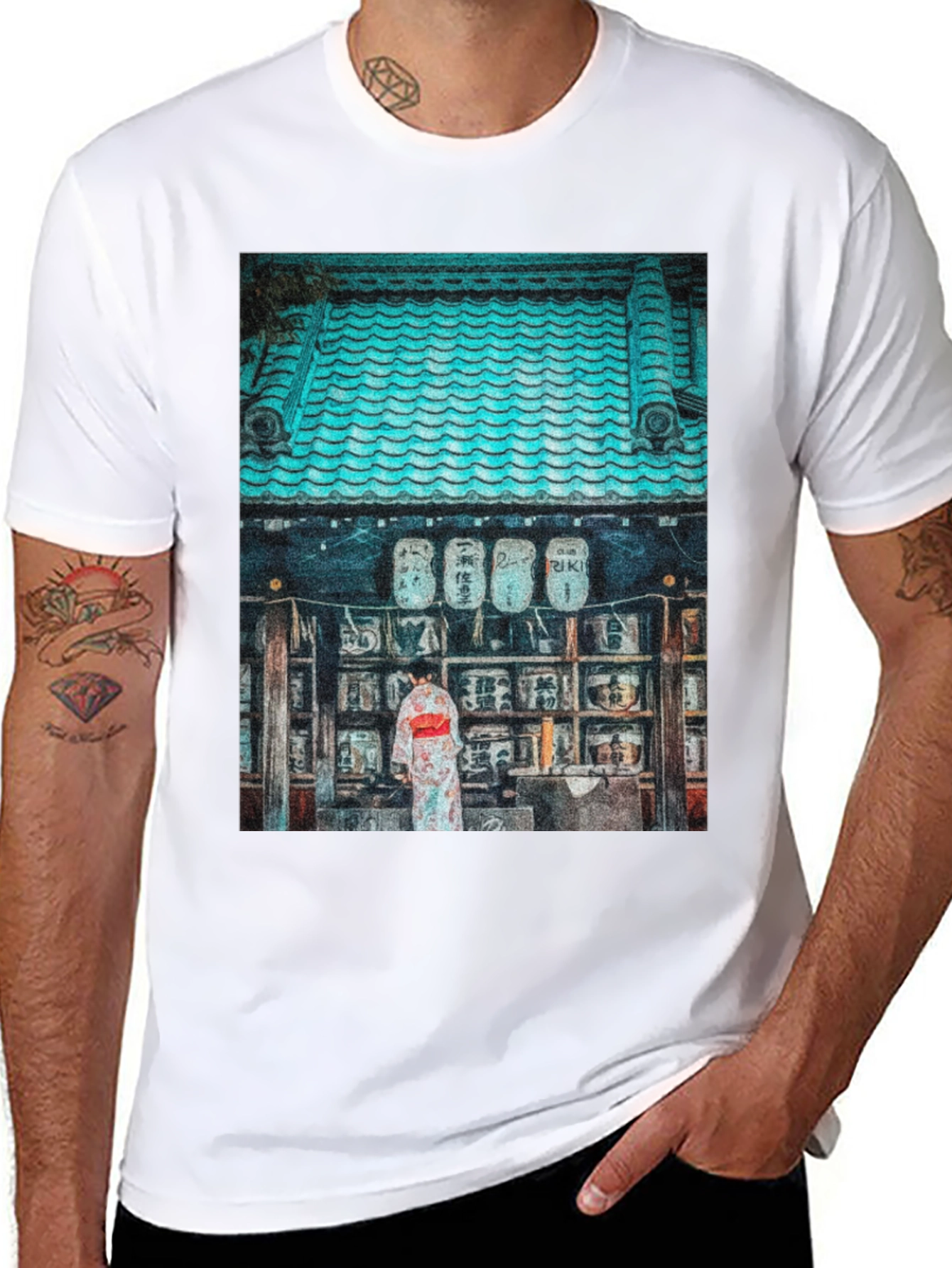Japanese Temple Print T-Shirt