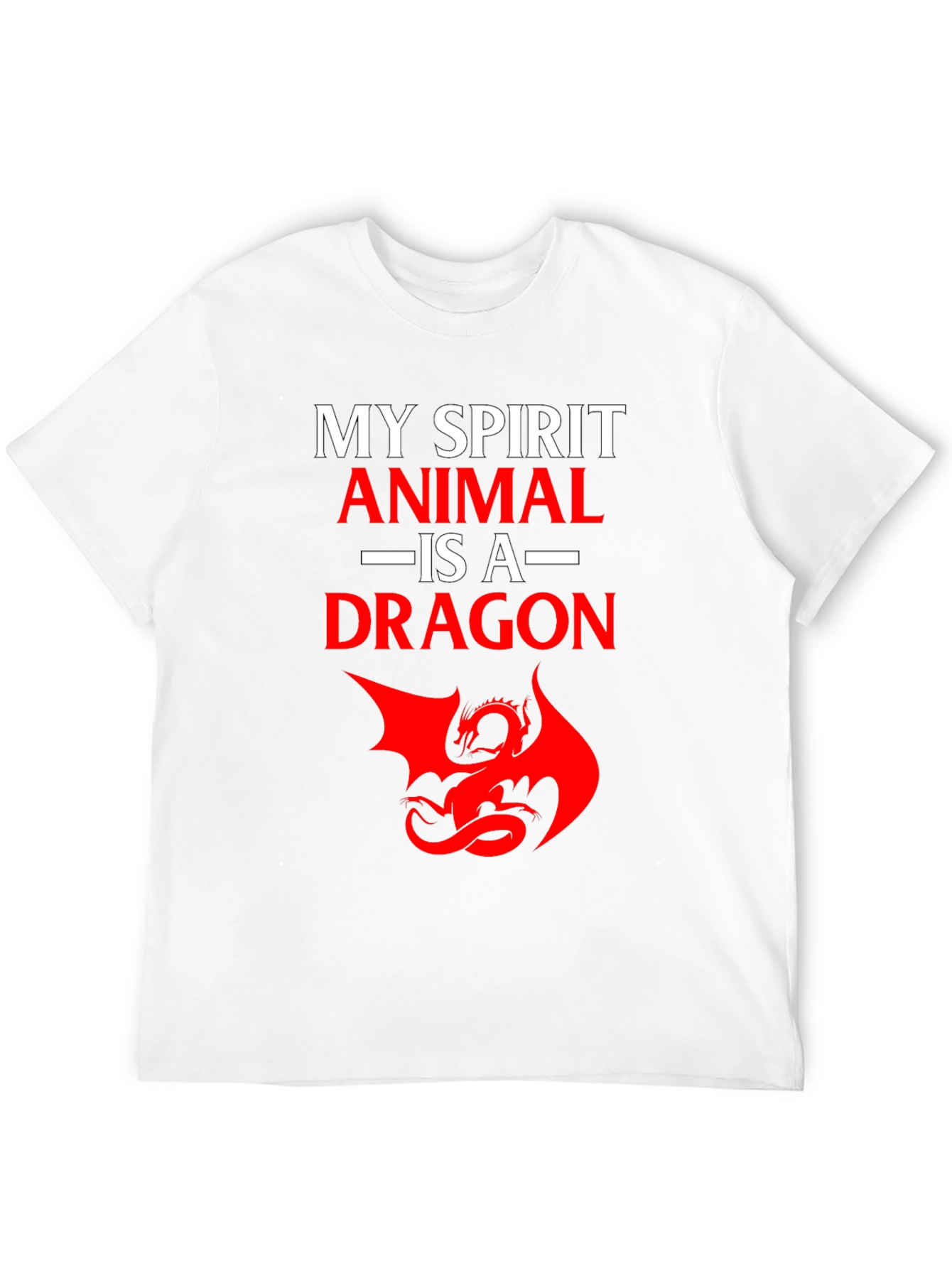 Dragon Spirit Animal T-Shirt - Black Cotton Tee