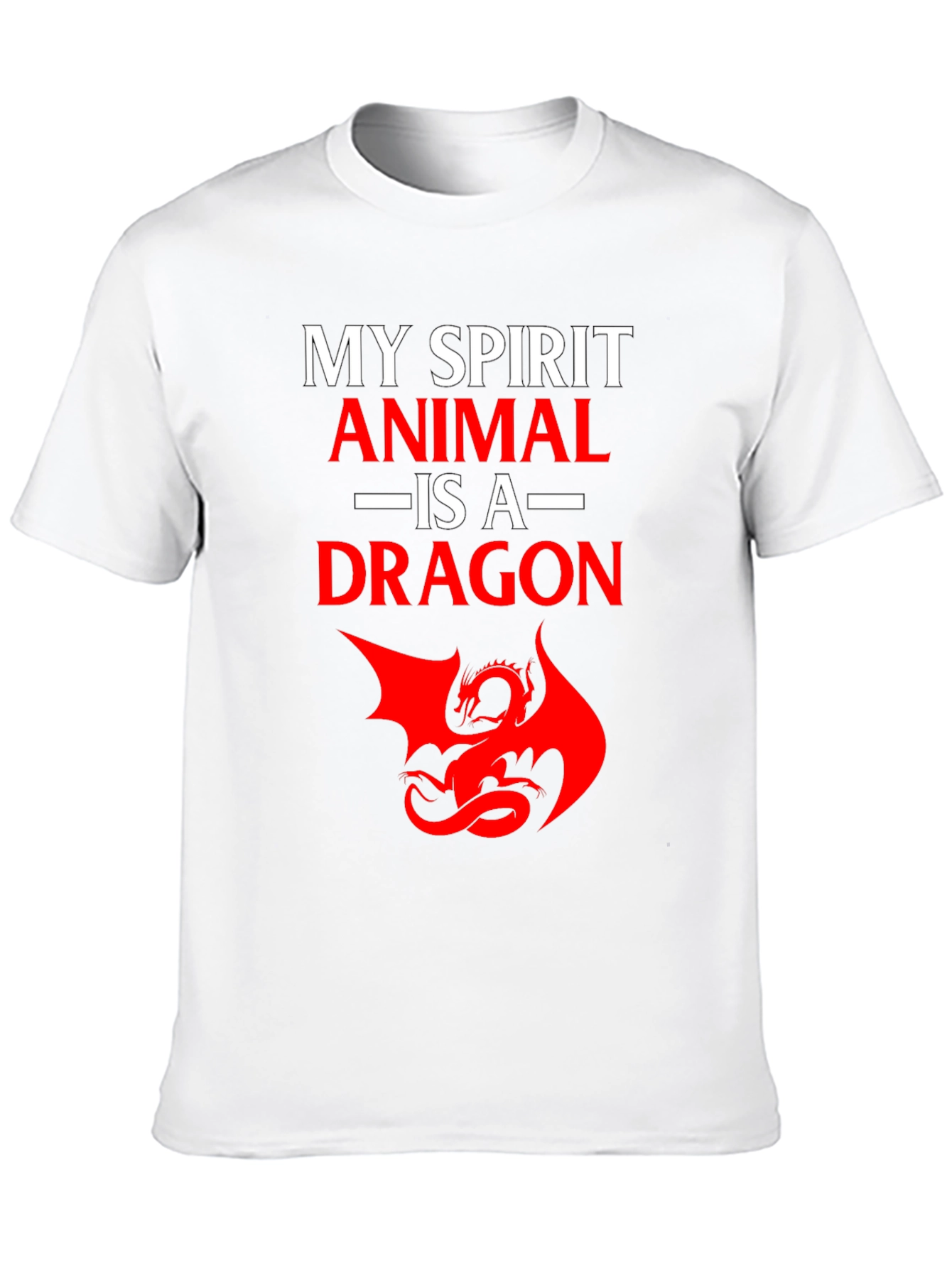 Dragon Spirit Animal T-Shirt - Black Cotton Tee