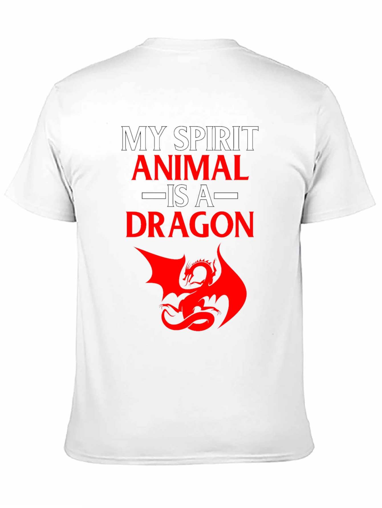 Dragon Spirit Animal T-Shirt - Black Cotton Tee