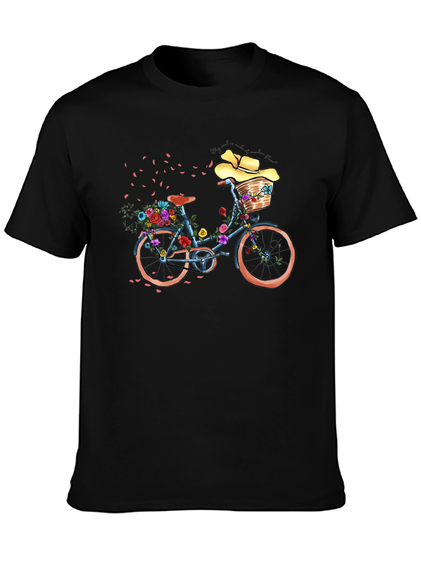 Floral Bicycle Graphic T-Shirt
