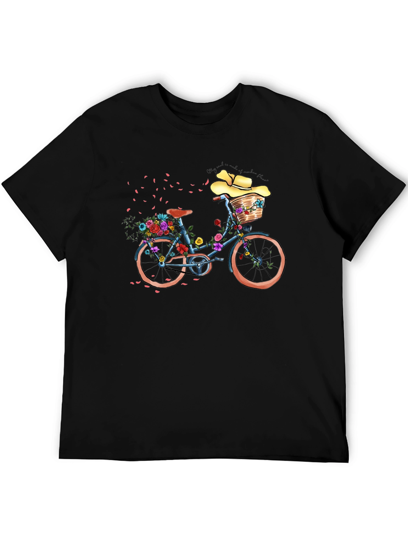 Floral Bicycle Graphic T-Shirt