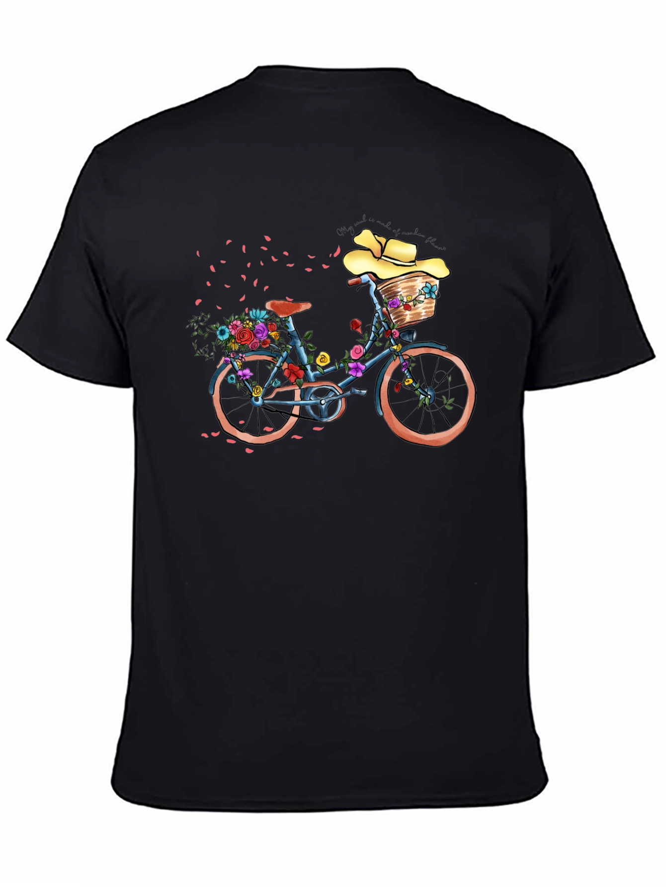 Floral Bicycle Graphic T-Shirt