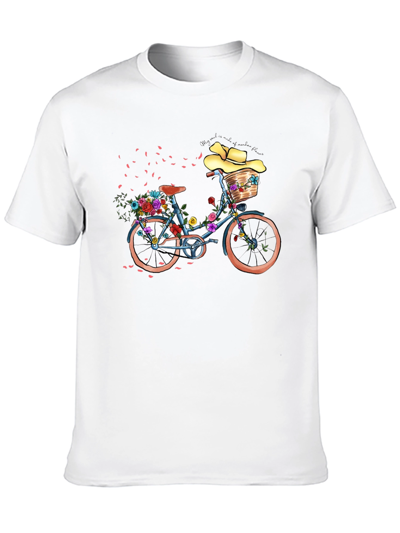 Floral Bicycle Graphic T-Shirt